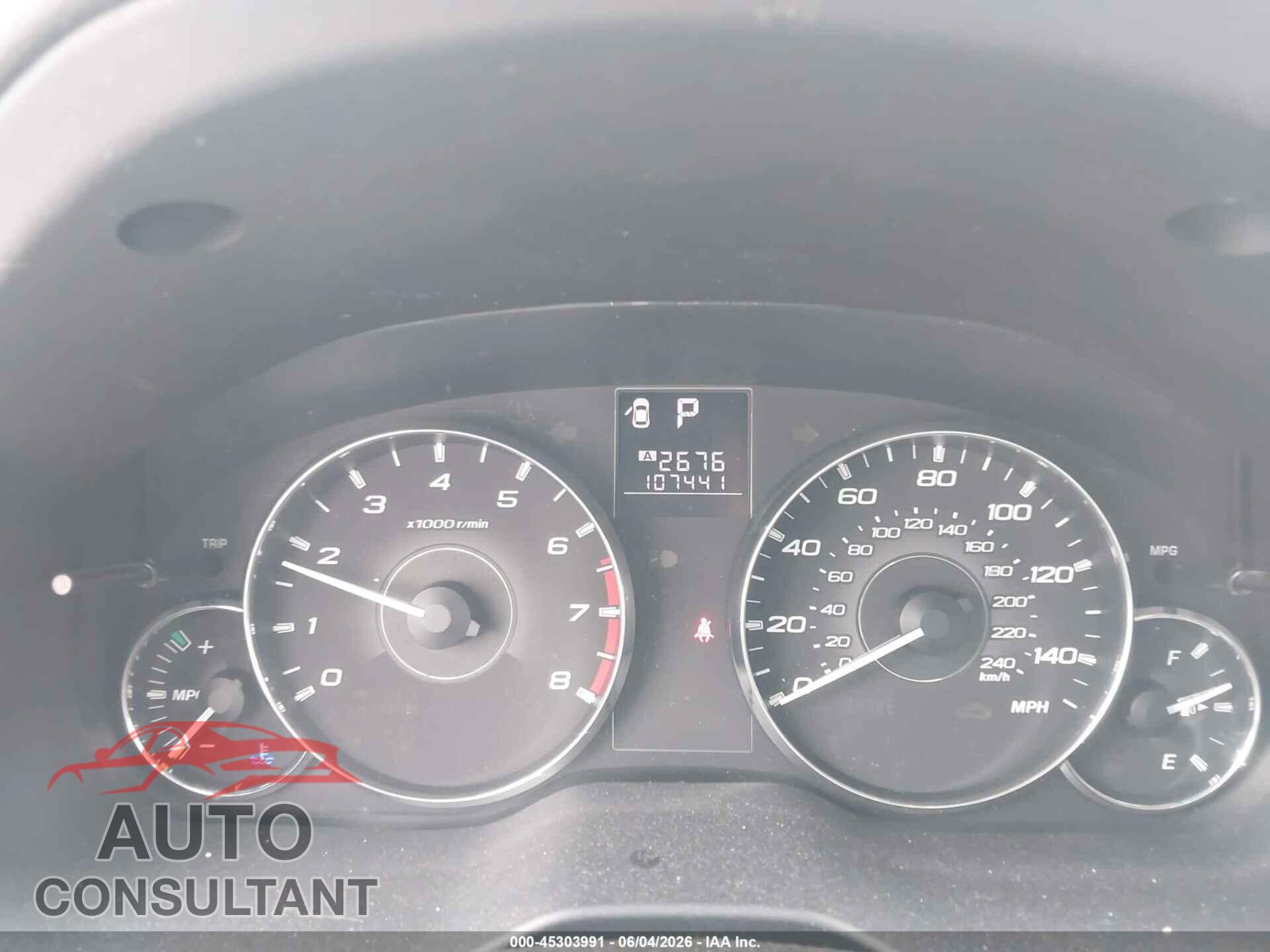 SUBARU OUTBACK 2012 - 4S4BRBFC8C3247583