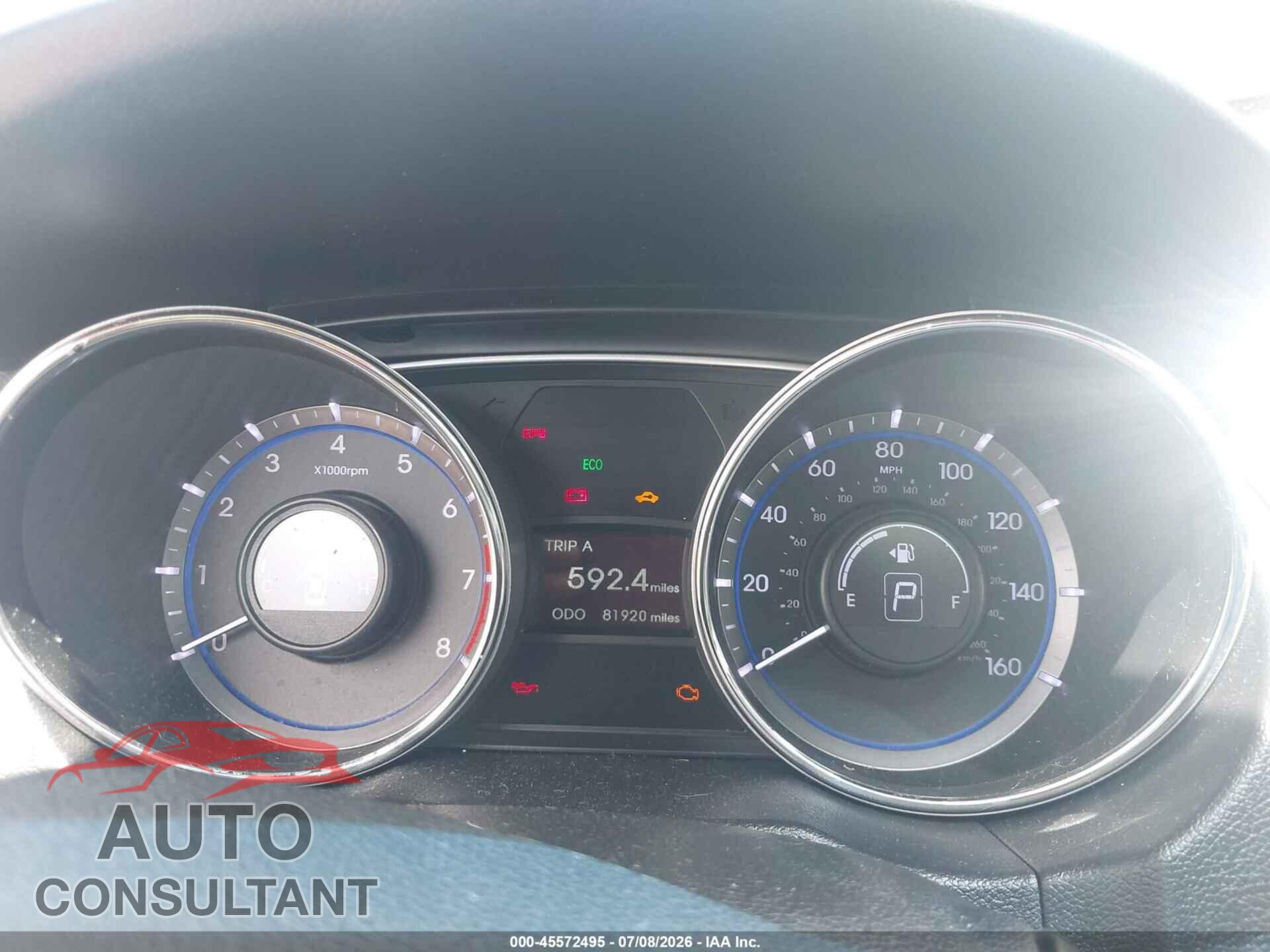 HYUNDAI SONATA 2013 - 5NPEC4AC4DH712825