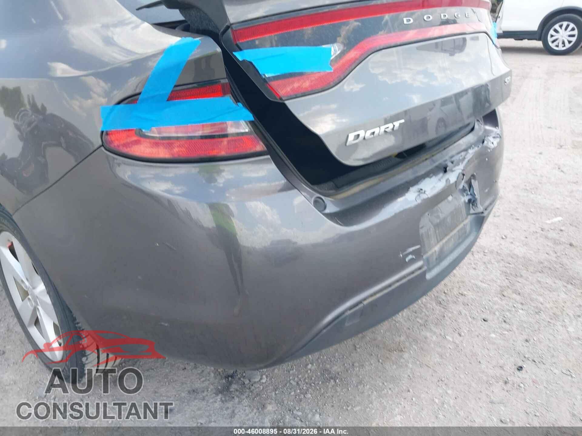 DODGE DART 2015 - 1C3CDFBB1FD286207