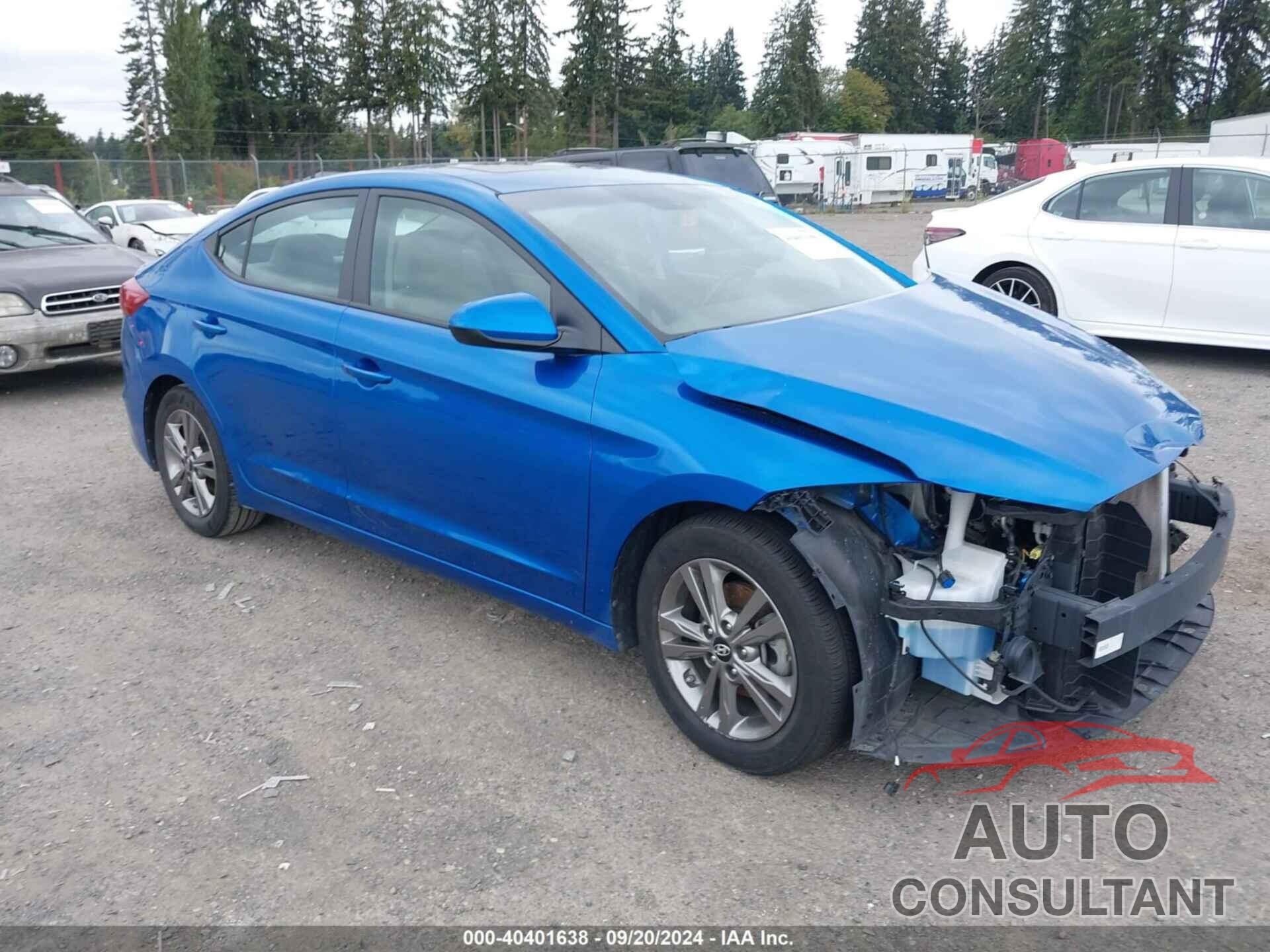 HYUNDAI ELANTRA 2018 - 5NPD84LF6JH266290