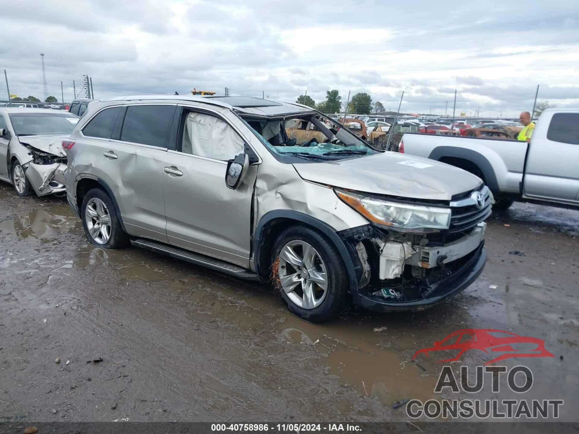 TOYOTA HIGHLANDER 2014 - 5TDYKRFH3ES015501