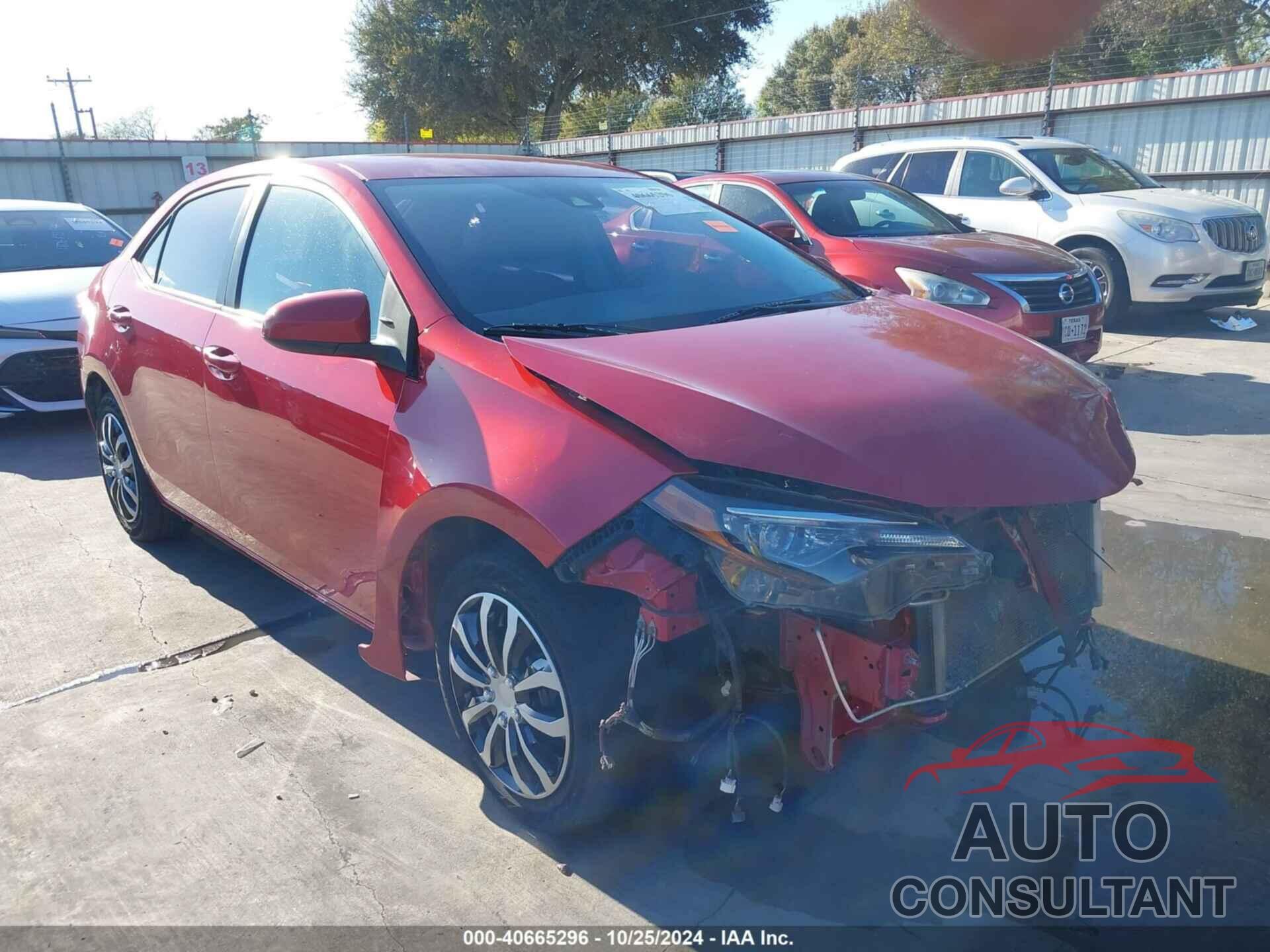 TOYOTA COROLLA 2019 - 2T1BURHE6KC187383