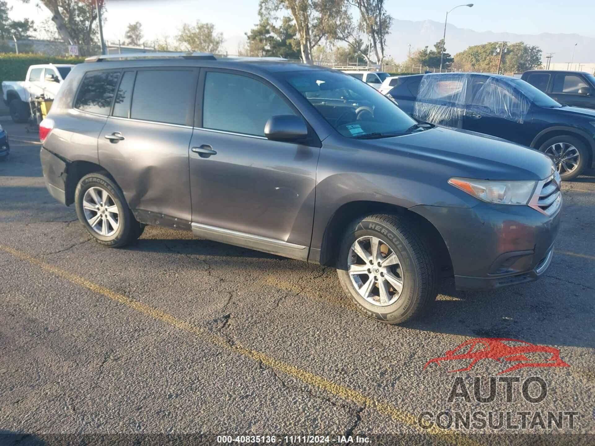 TOYOTA HIGHLANDER 2013 - 5TDZK3EH7DS135982