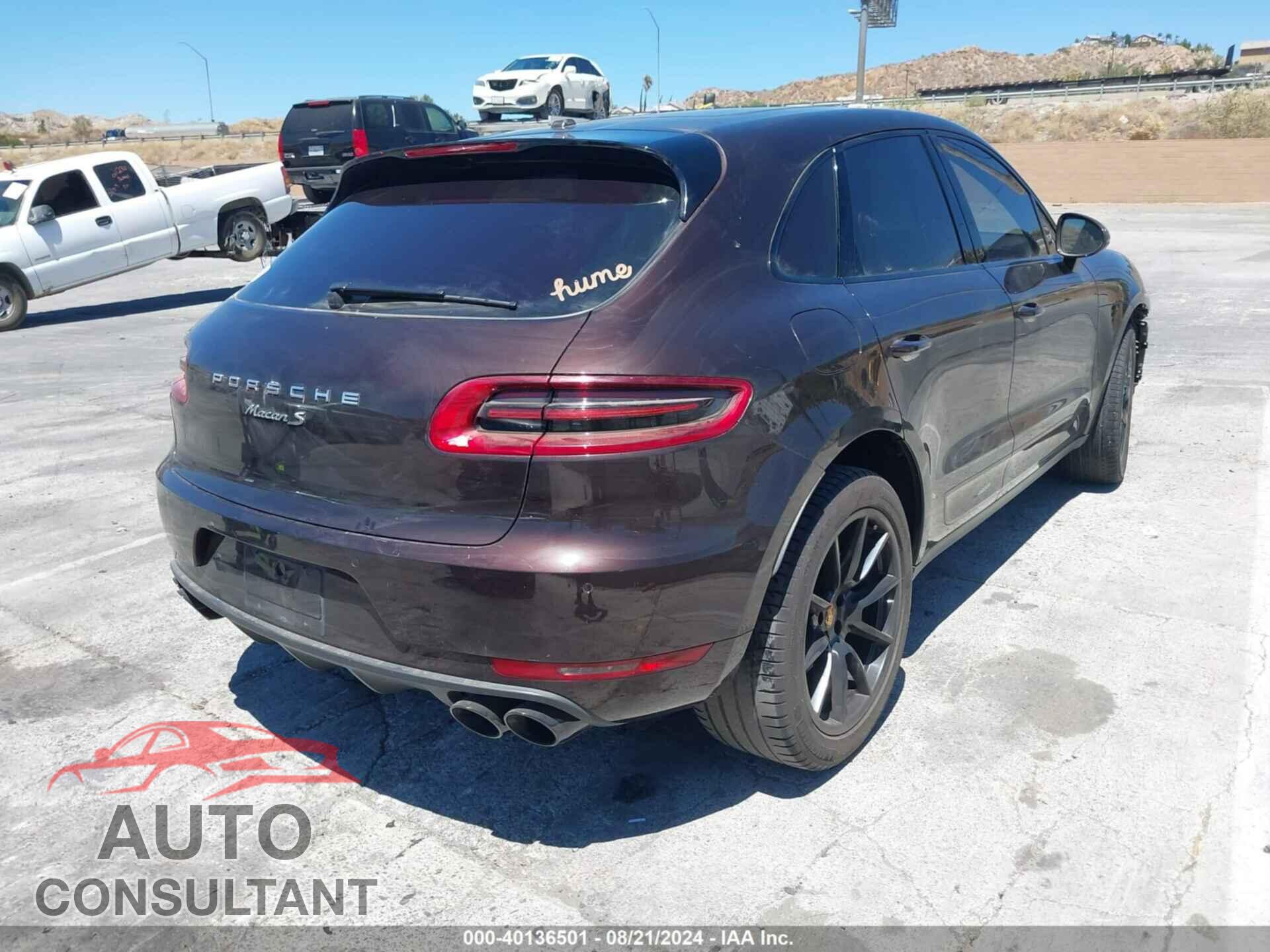 PORSCHE MACAN 2016 - WP1AB2A58GLB45797