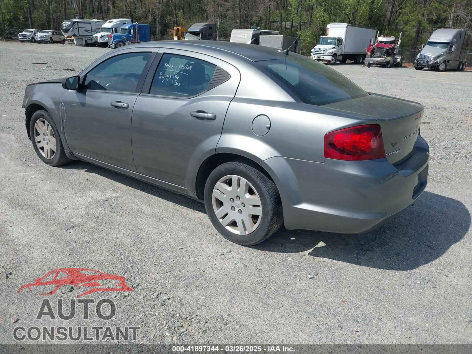 DODGE AVENGER 2013 - 1C3CDZAB7DN575831