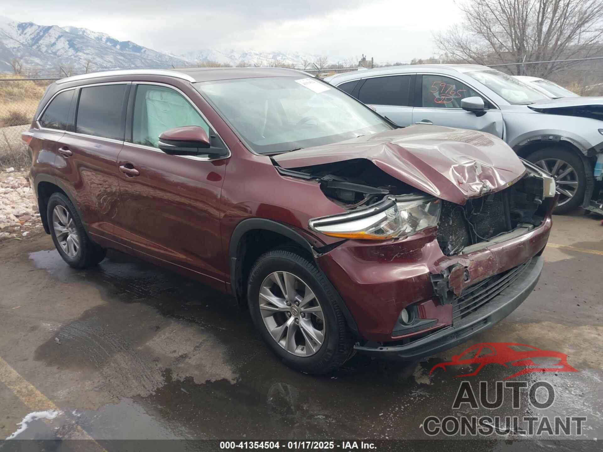 TOYOTA HIGHLANDER 2014 - 5TDJKRFH7ES044579