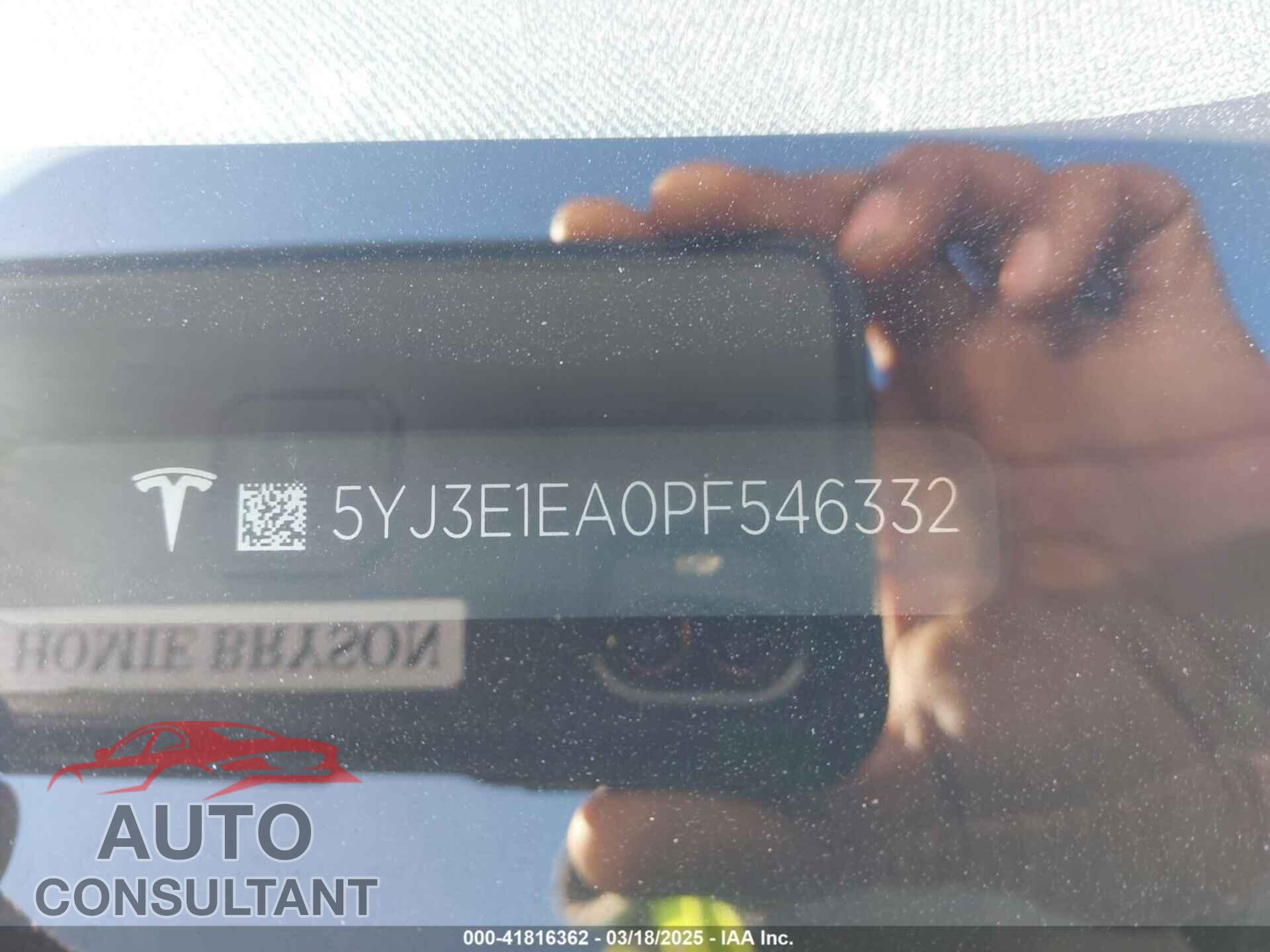 TESLA MODEL 3 2023 - 5YJ3E1EA0PF546332