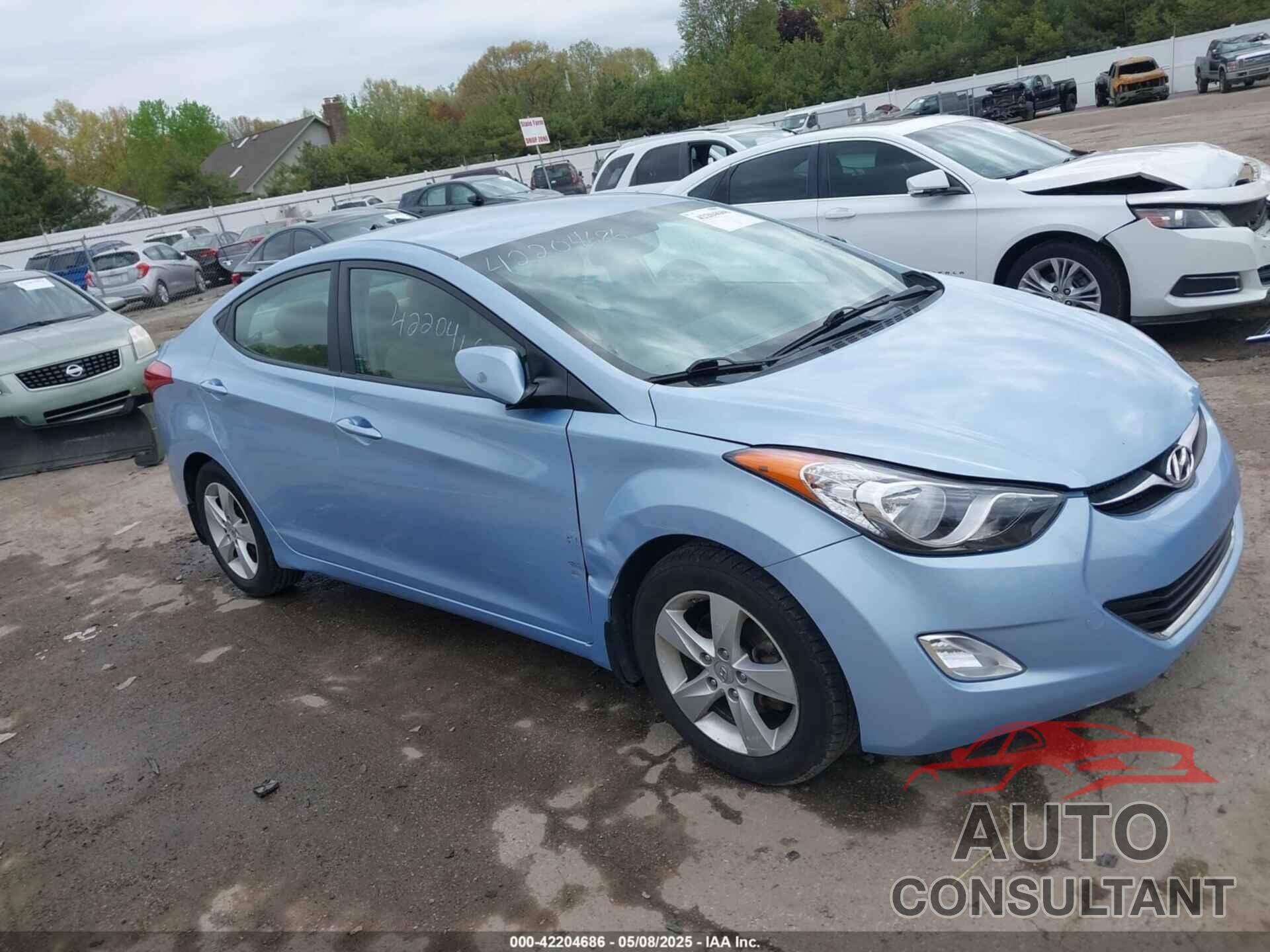 HYUNDAI ELANTRA 2013 - KMHDH4AE2DU617485