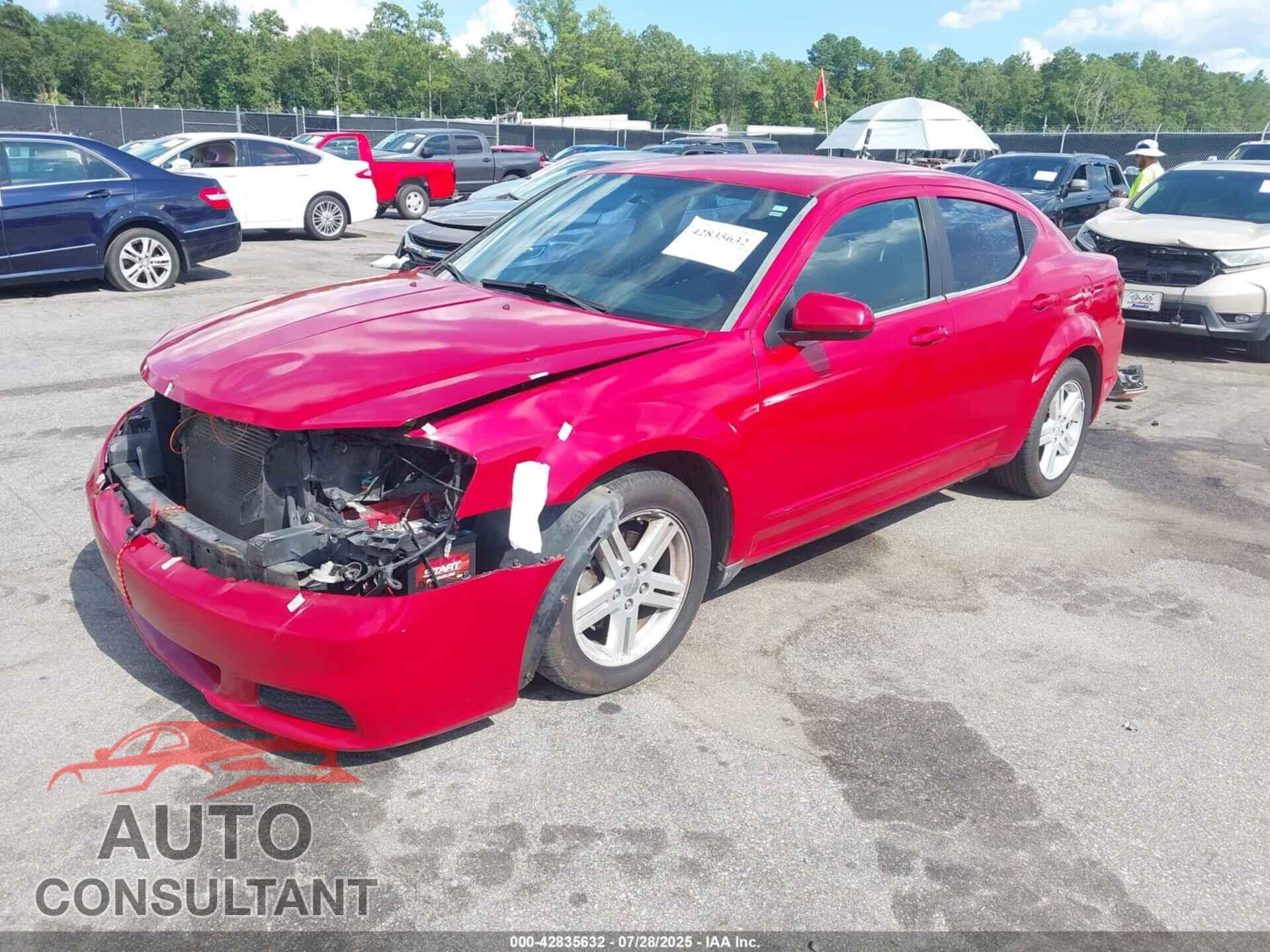 DODGE AVENGER 2013 - 1C3CDZCB2DN562188