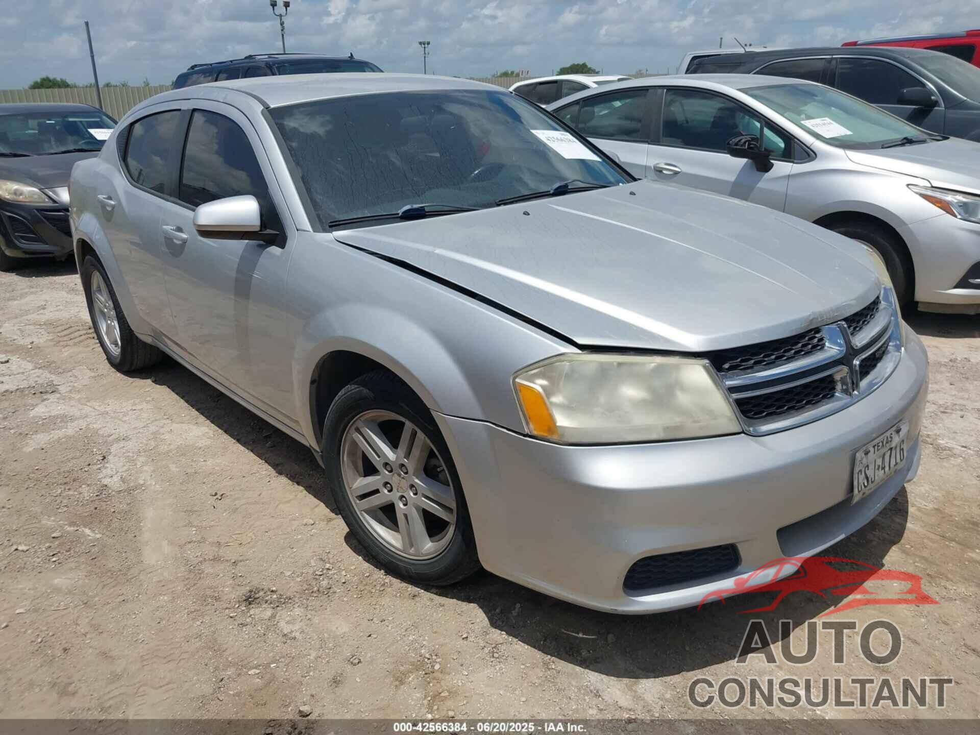 DODGE AVENGER 2012 - 1C3CDZCB1CN237157