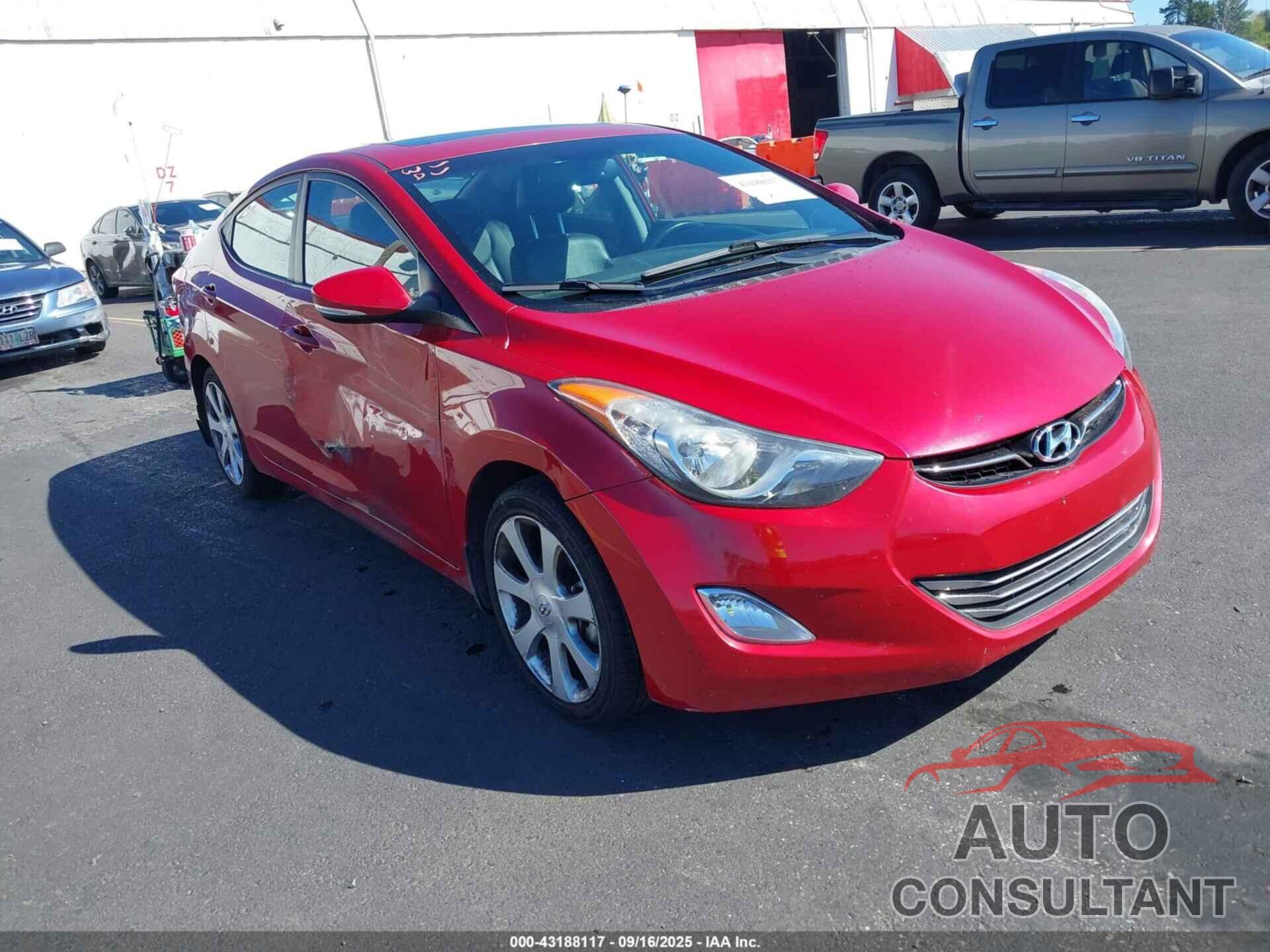 HYUNDAI ELANTRA 2013 - KMHDH4AE2DU939091