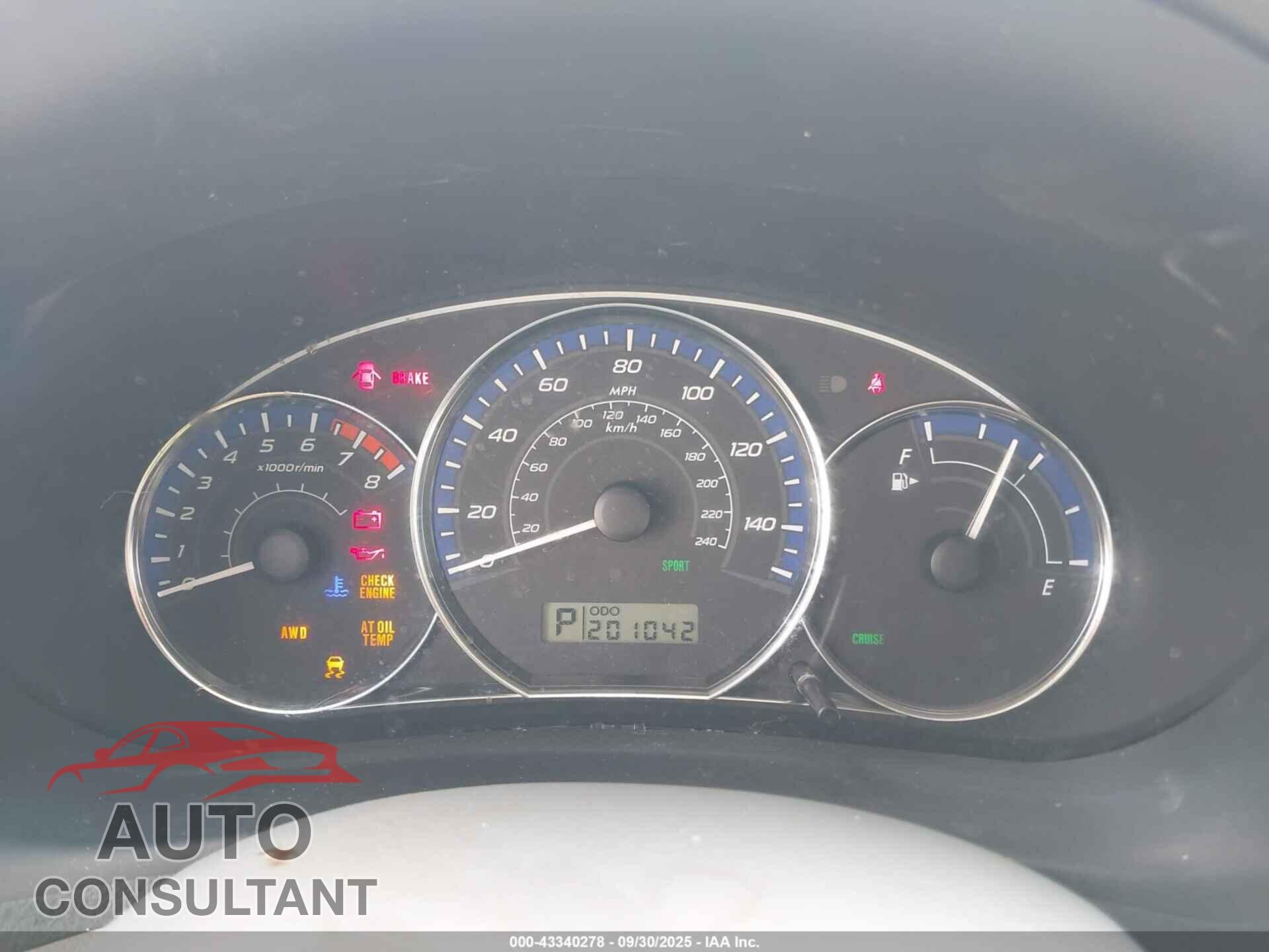 SUBARU FORESTER 2012 - JF2SHBBC1CH408227