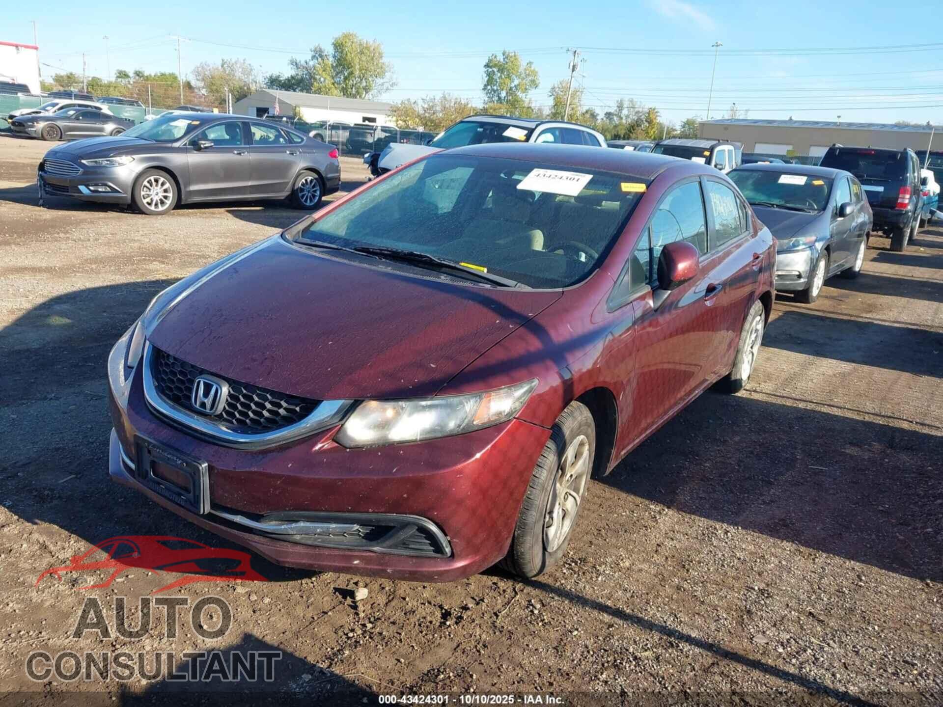 HONDA CIVIC 2013 - 19XFB2F59DE063887