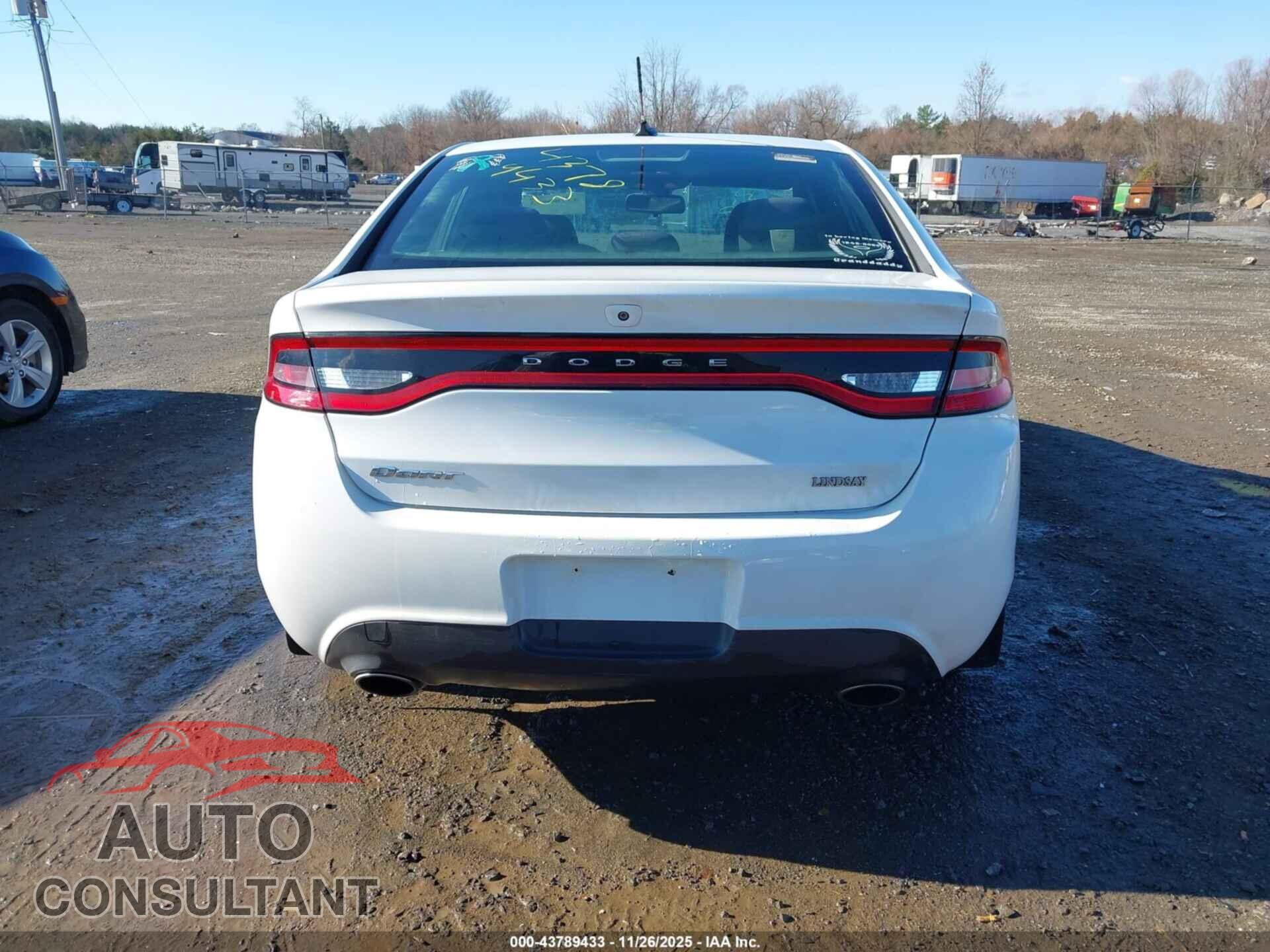 DODGE DART 2015 - 1C3CDFBB3FD267044