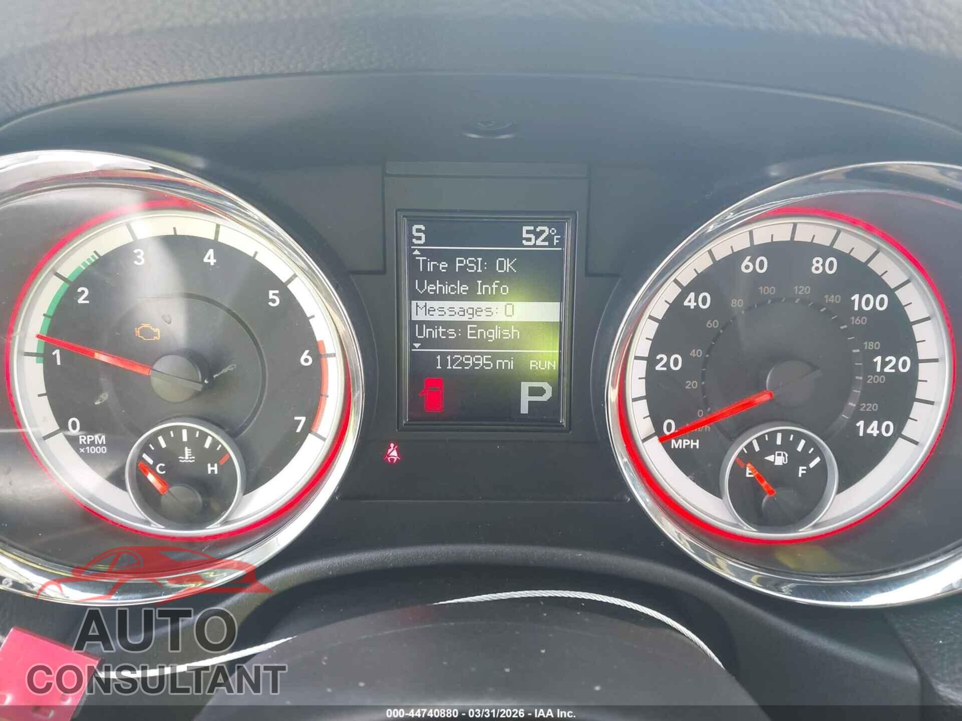 DODGE DURANGO 2012 - 1C4SDJET3CC282921