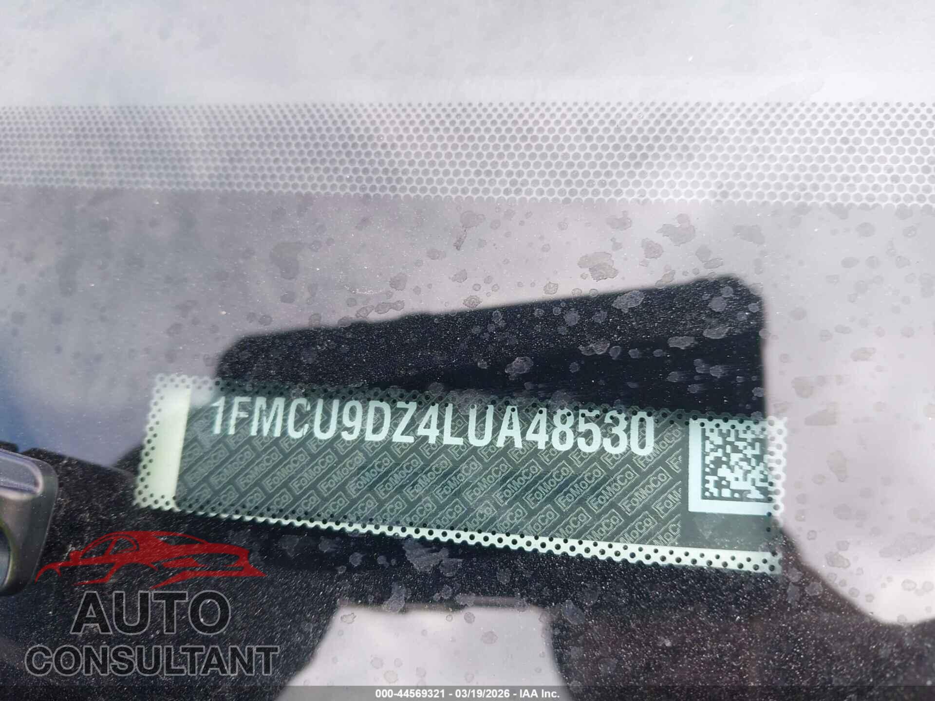 FORD ESCAPE 2020 - 1FMCU9DZ4LUA48530