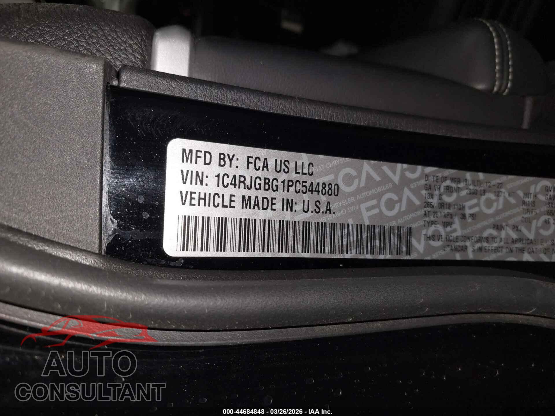JEEP GRAND CHEROKEE 2023 - 1C4RJGBG1PC544880
