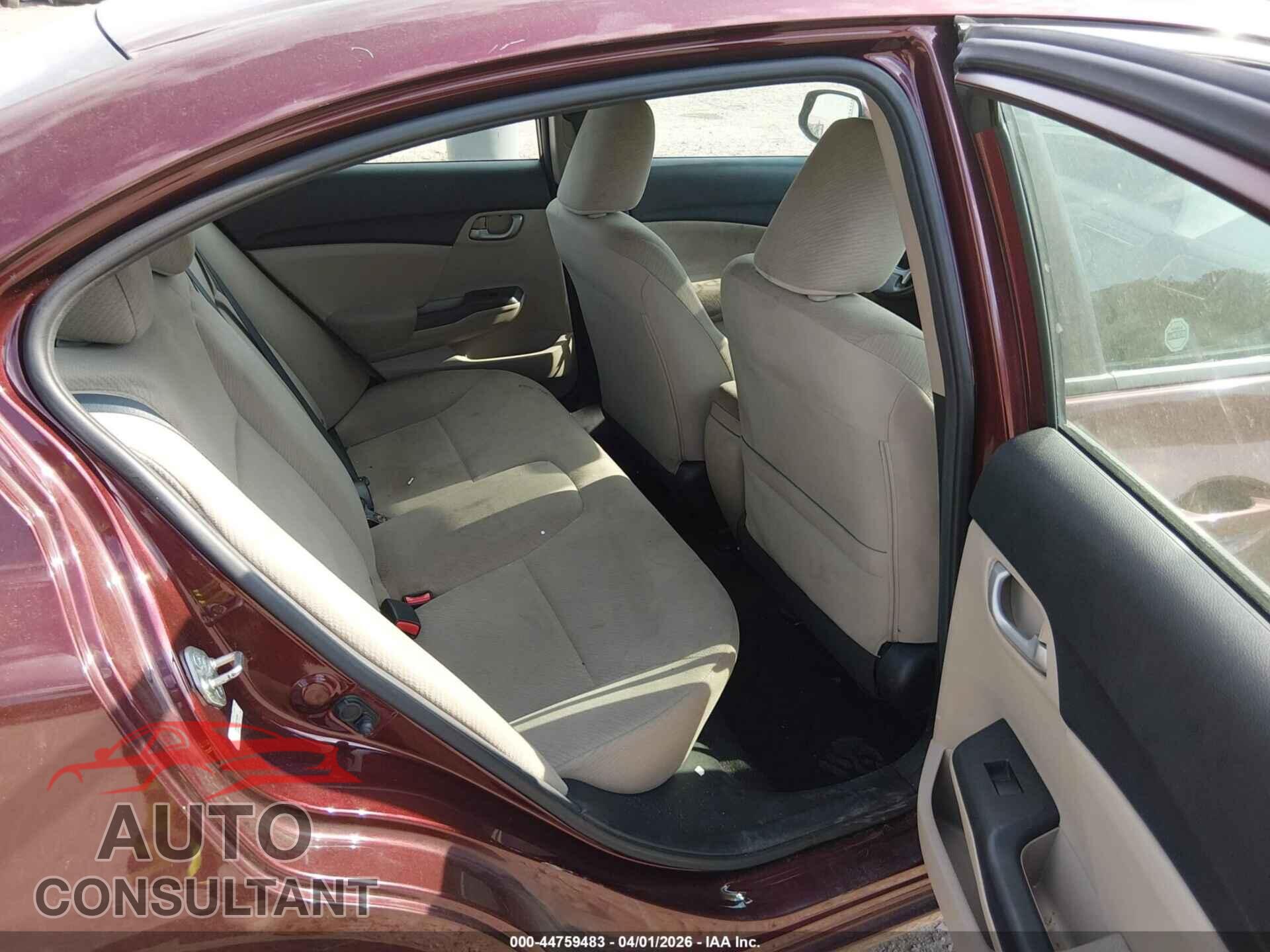 HONDA CIVIC 2013 - 19XFB2F52DE246385