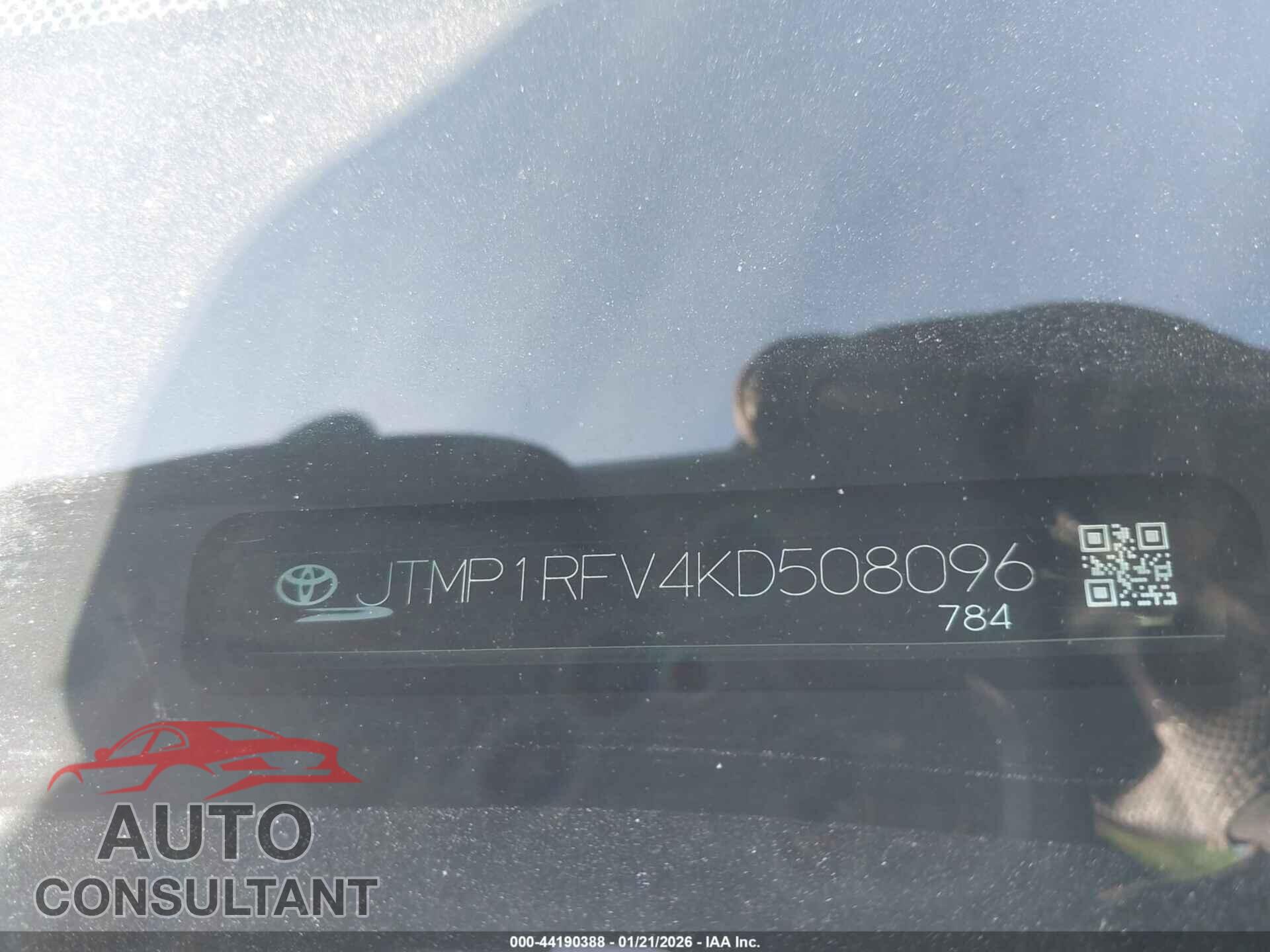 TOYOTA RAV4 2019 - JTMP1RFV4KD508096