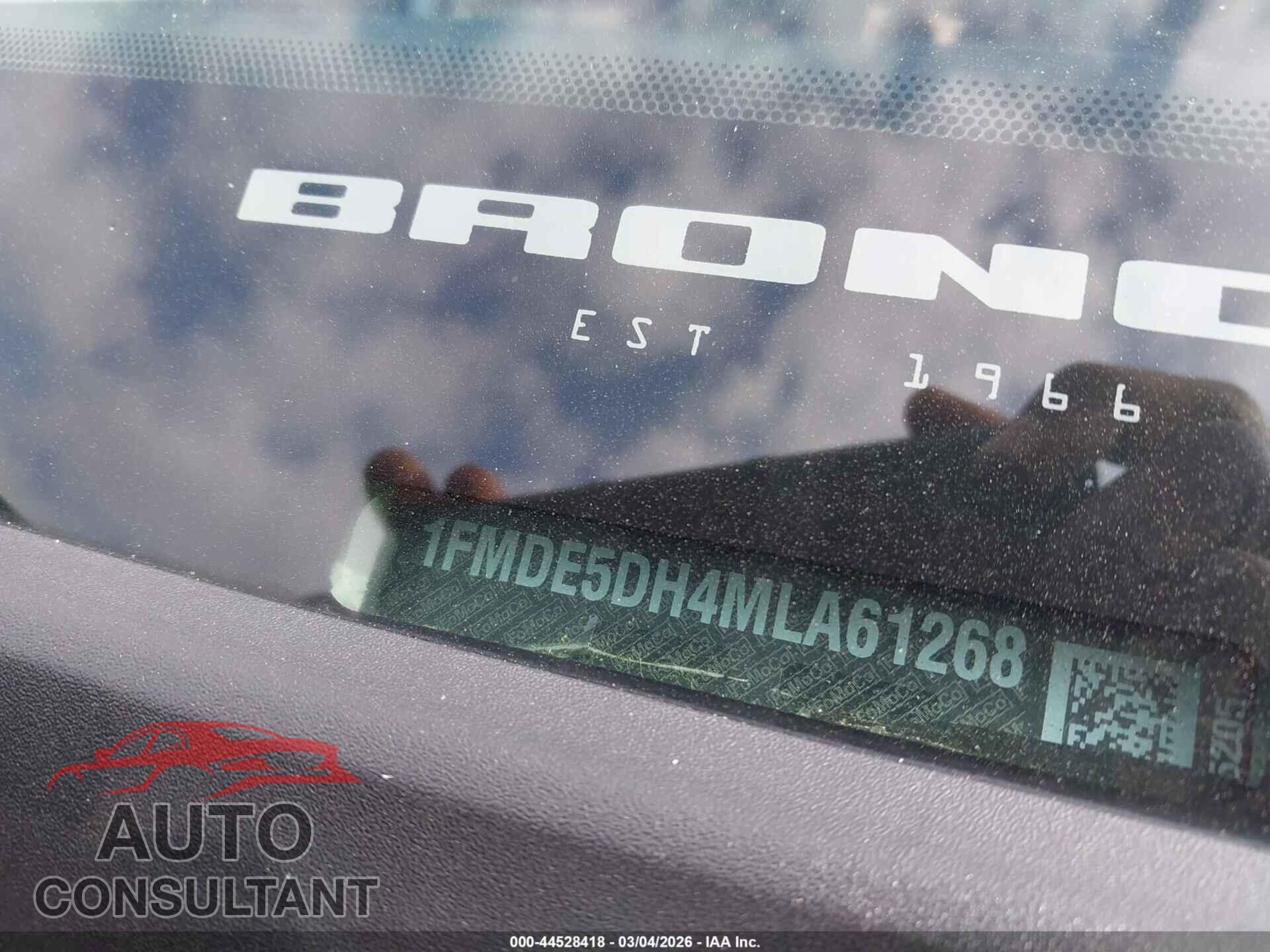 FORD BRONCO 2021 - 1FMDE5DH4MLA61268