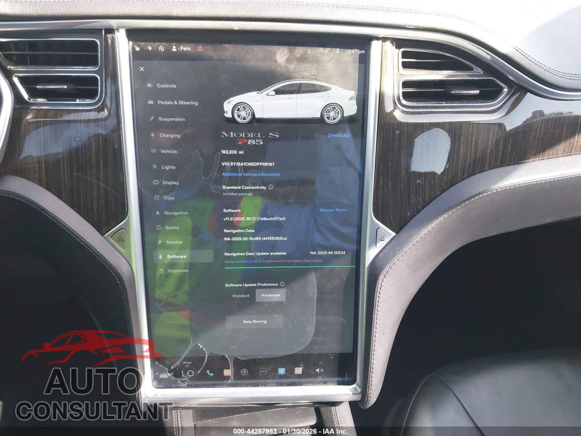 TESLA MODEL S 2013 - 5YJSA1CN5DFP08187