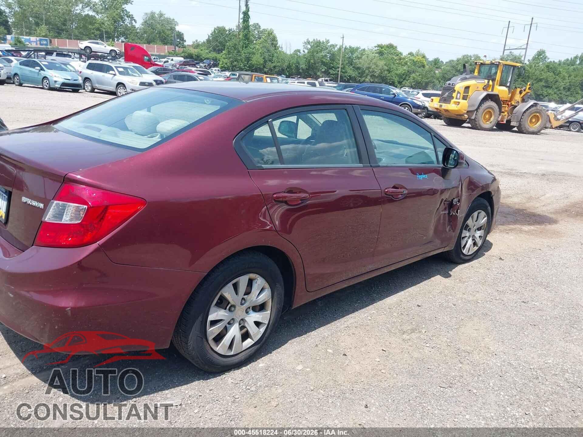 HONDA CIVIC 2012 - 19XFB2F53CE390381