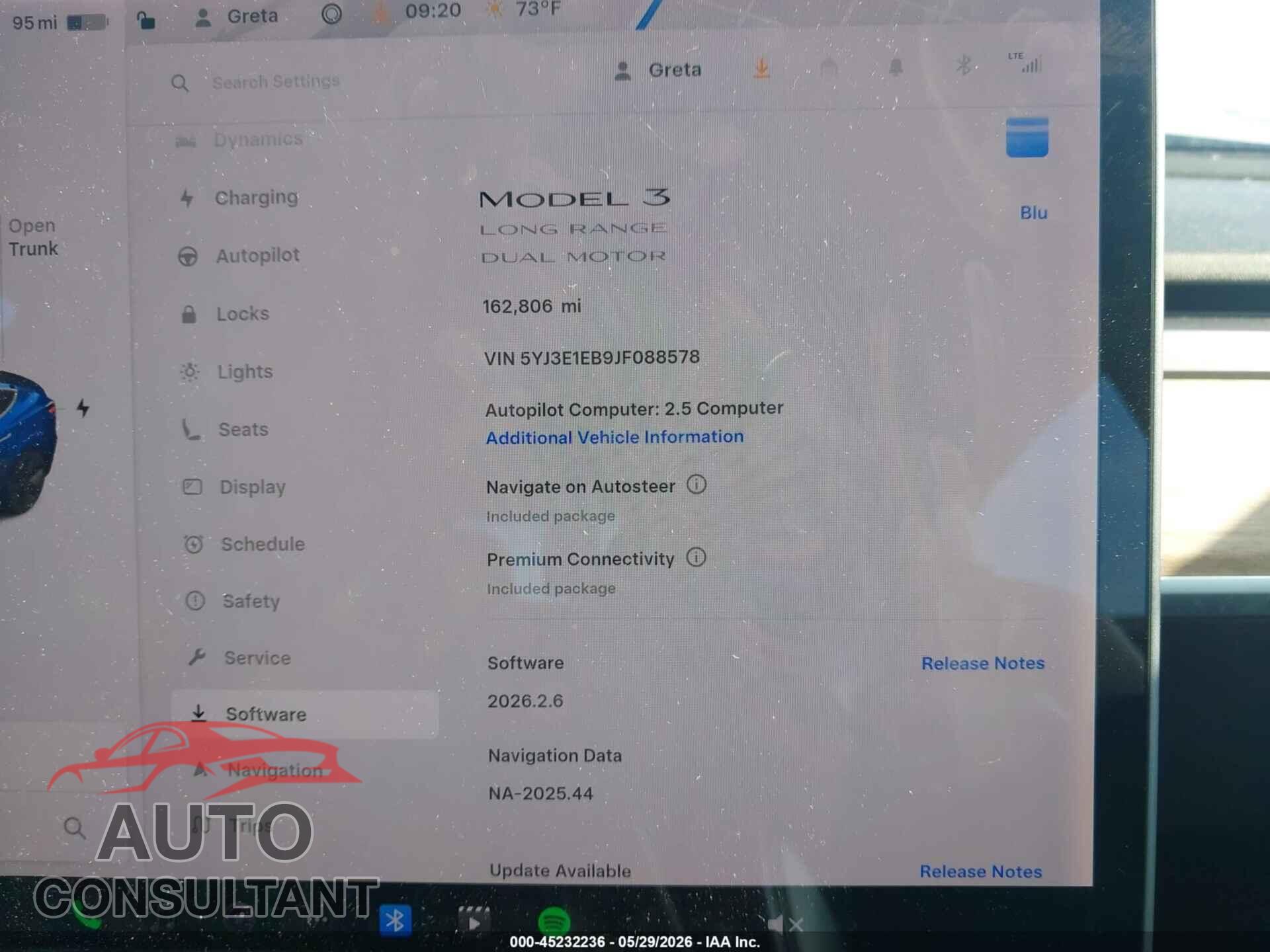 TESLA MODEL 3 2018 - 5YJ3E1EB9JF088578