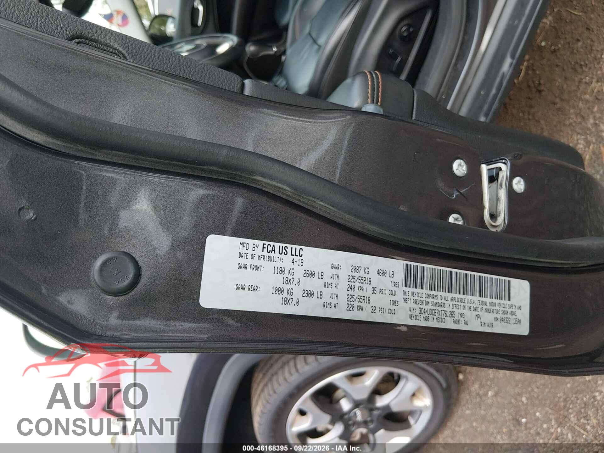 JEEP COMPASS 2019 - 3C4NJDCB7KT761265