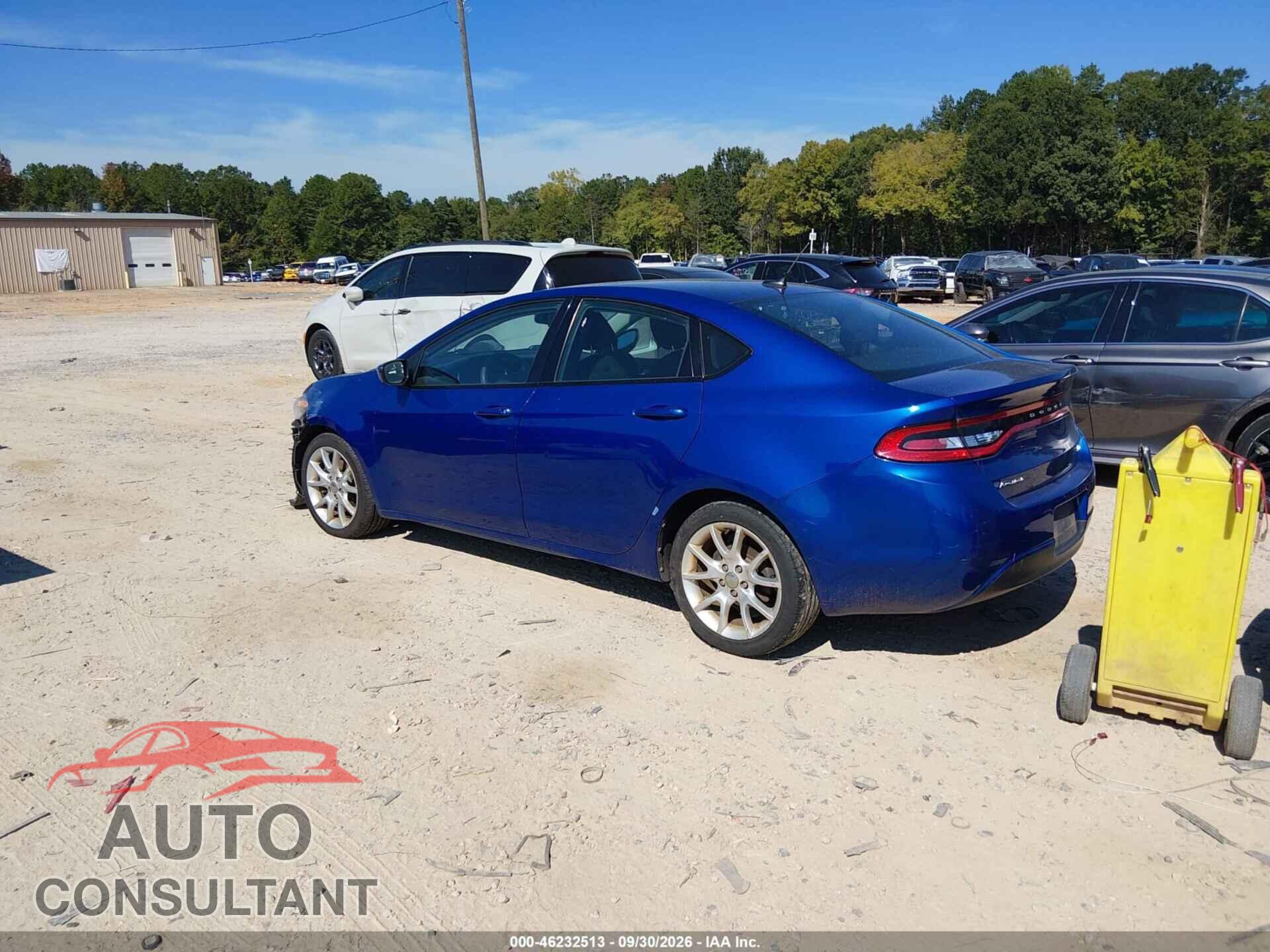 DODGE DART 2013 - 1C3CDFBA3DD117925