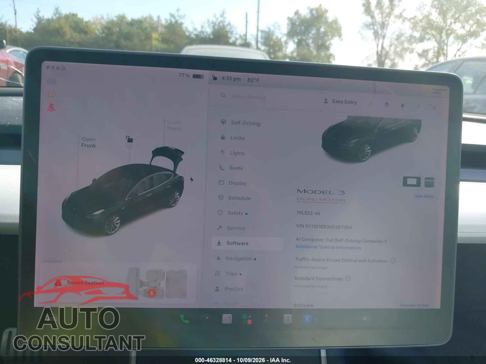 TESLA MODEL 3 2019 - 5YJ3E1EB3KF367364
