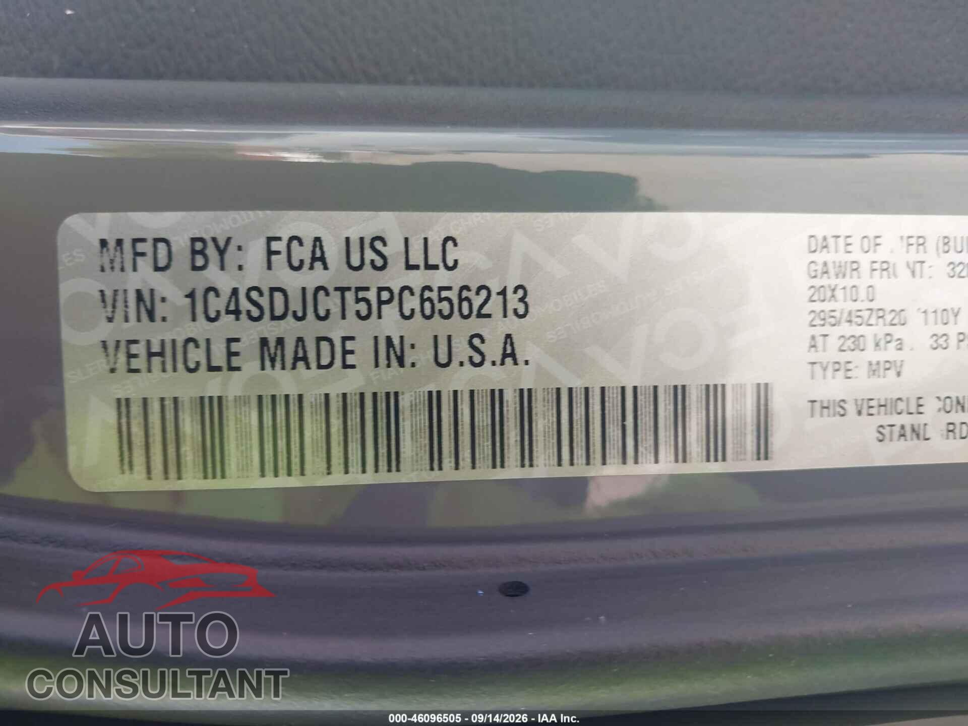 DODGE DURANGO 2023 - 1C4SDJCT5PC656213