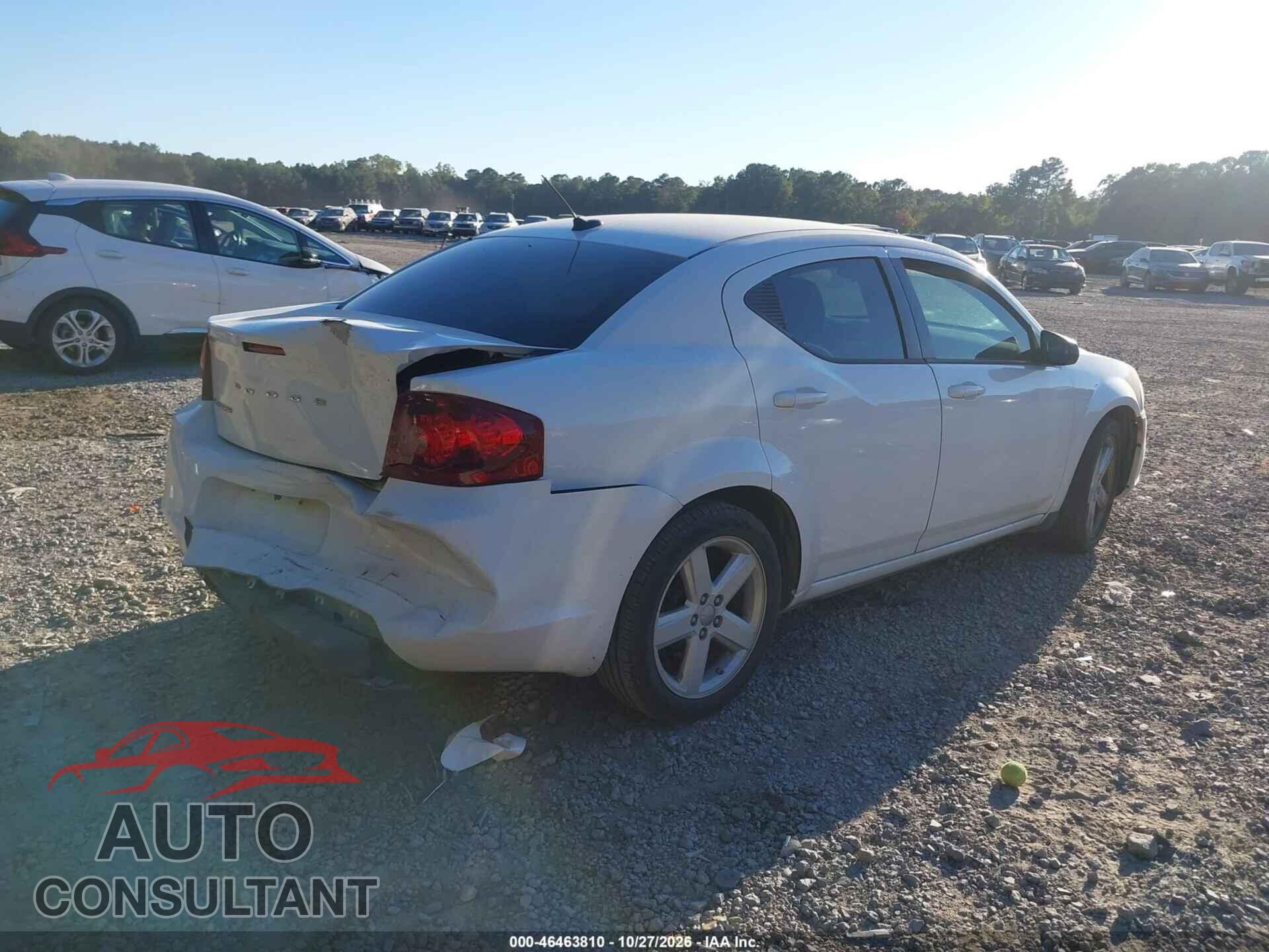 DODGE AVENGER 2013 - 1C3CDZAB3DN625947