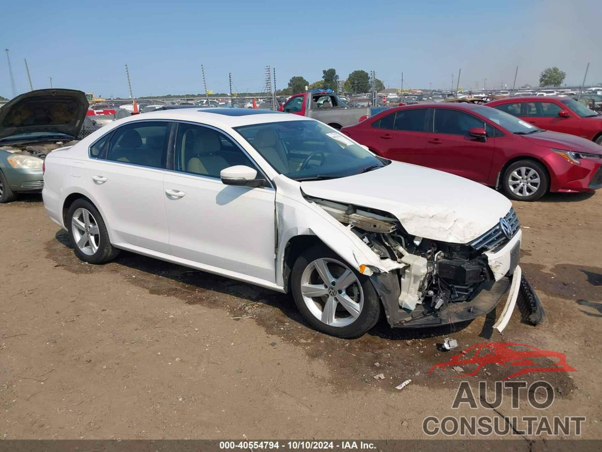 VOLKSWAGEN PASSAT 2013 - 1VWBN7A32DC007545