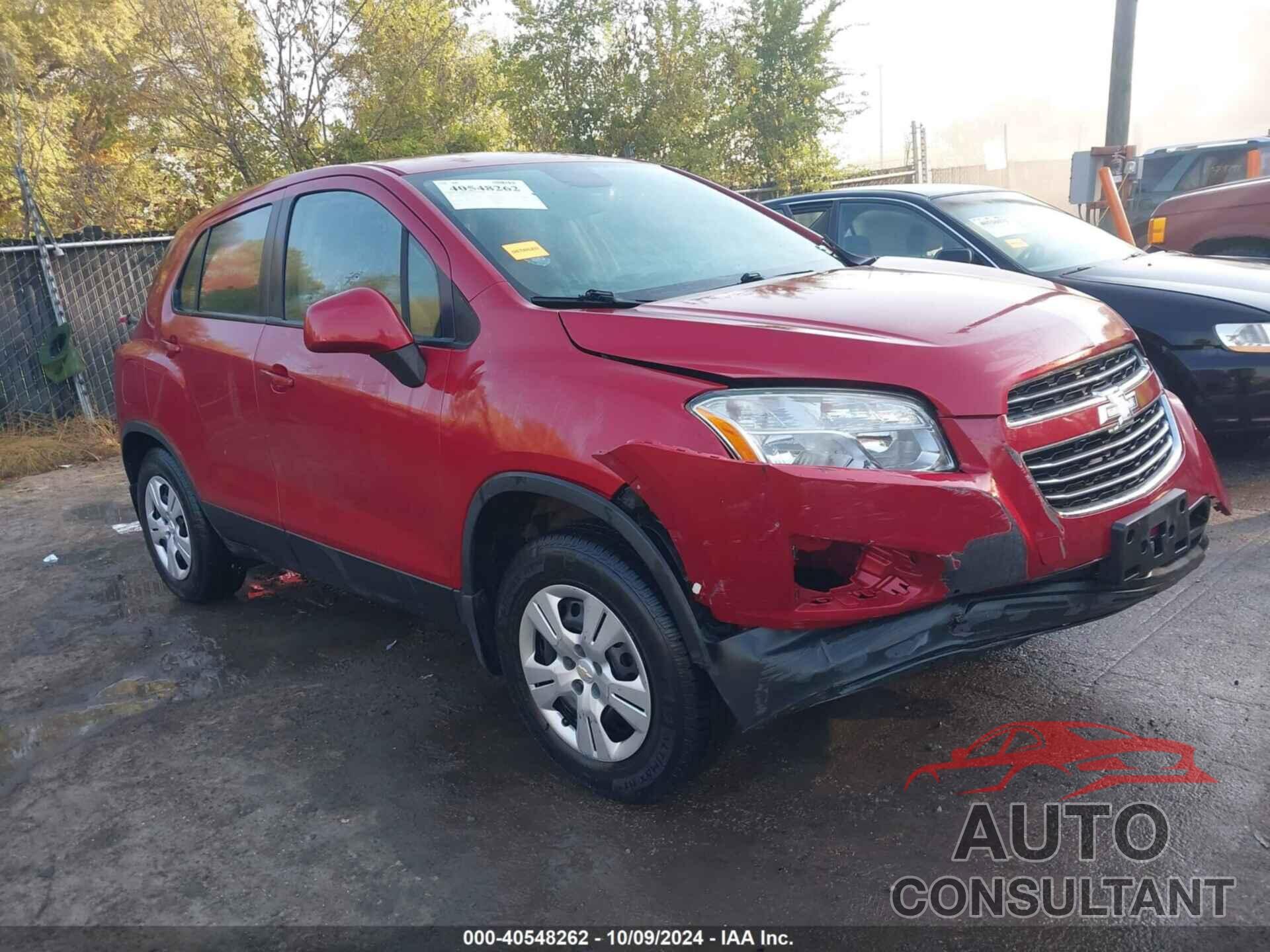 CHEVROLET TRAX 2015 - KL7CJKSB7FB210478