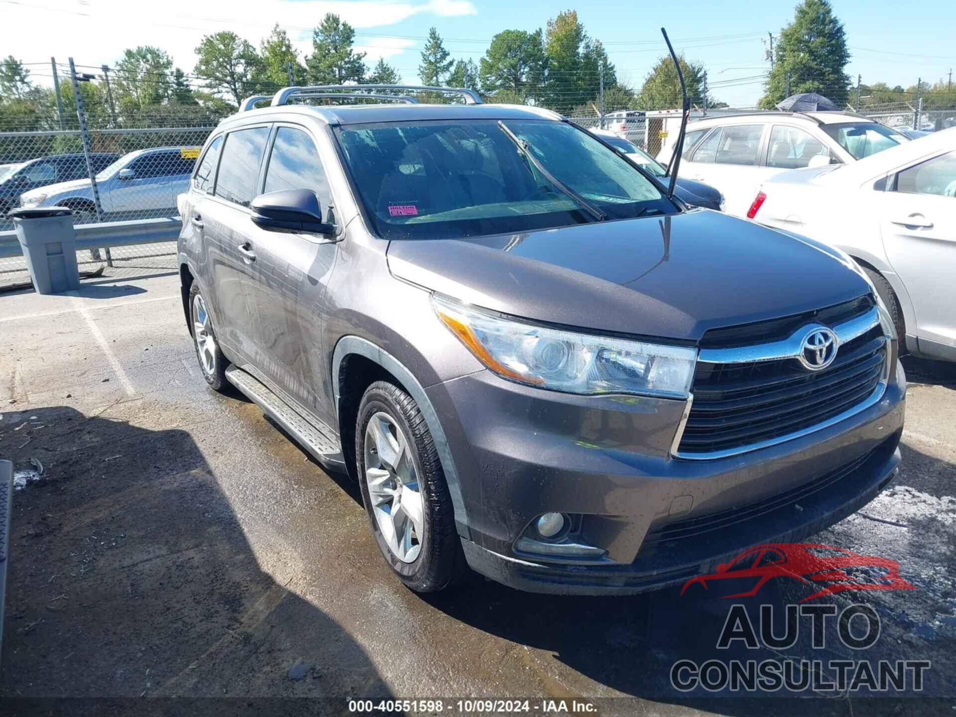 TOYOTA HIGHLANDER 2014 - 5TDYKRFH1ES018610