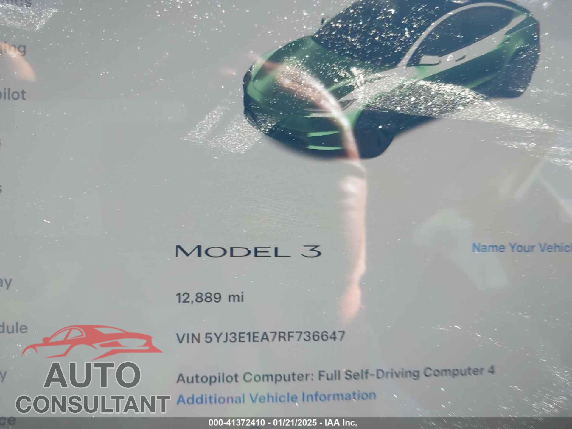 TESLA MODEL 3 2024 - 5YJ3E1EA7RF736647