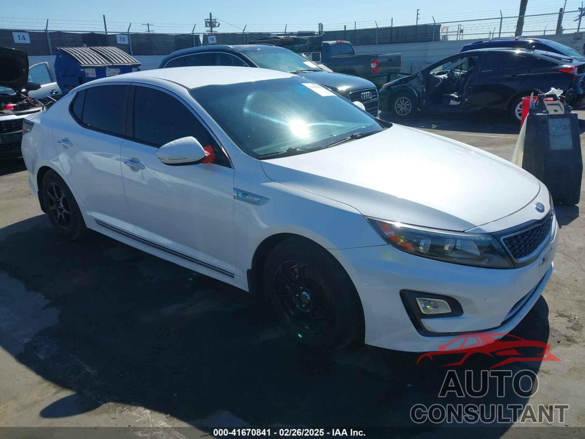 KIA OPTIMA HYBRID 2015 - KNAGM4AD4F5078978