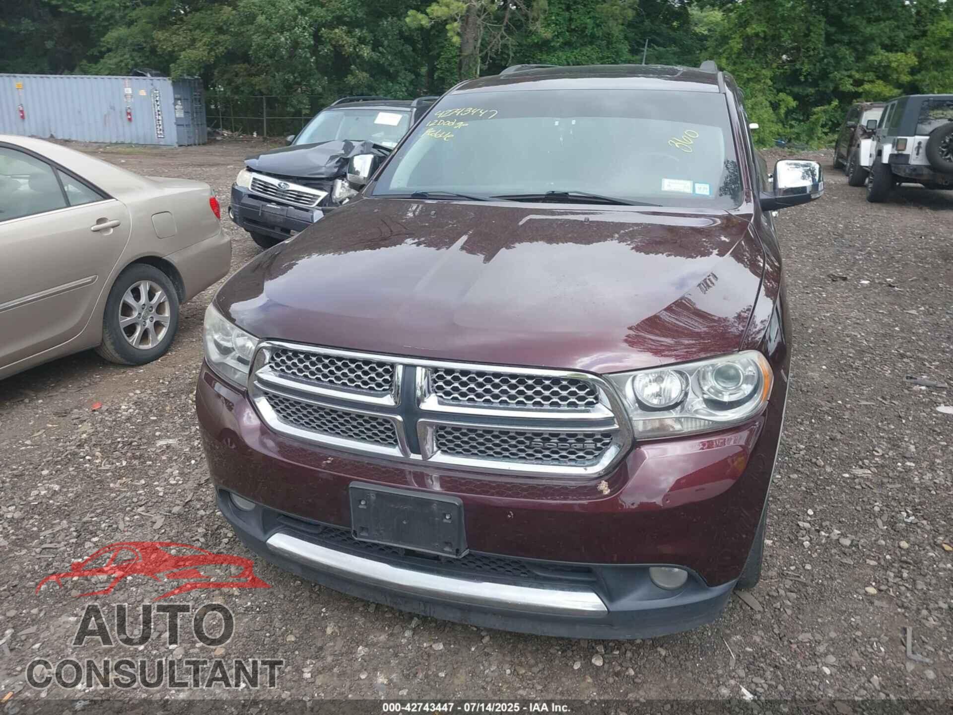 DODGE DURANGO 2012 - 1C4SDJET9CC181253