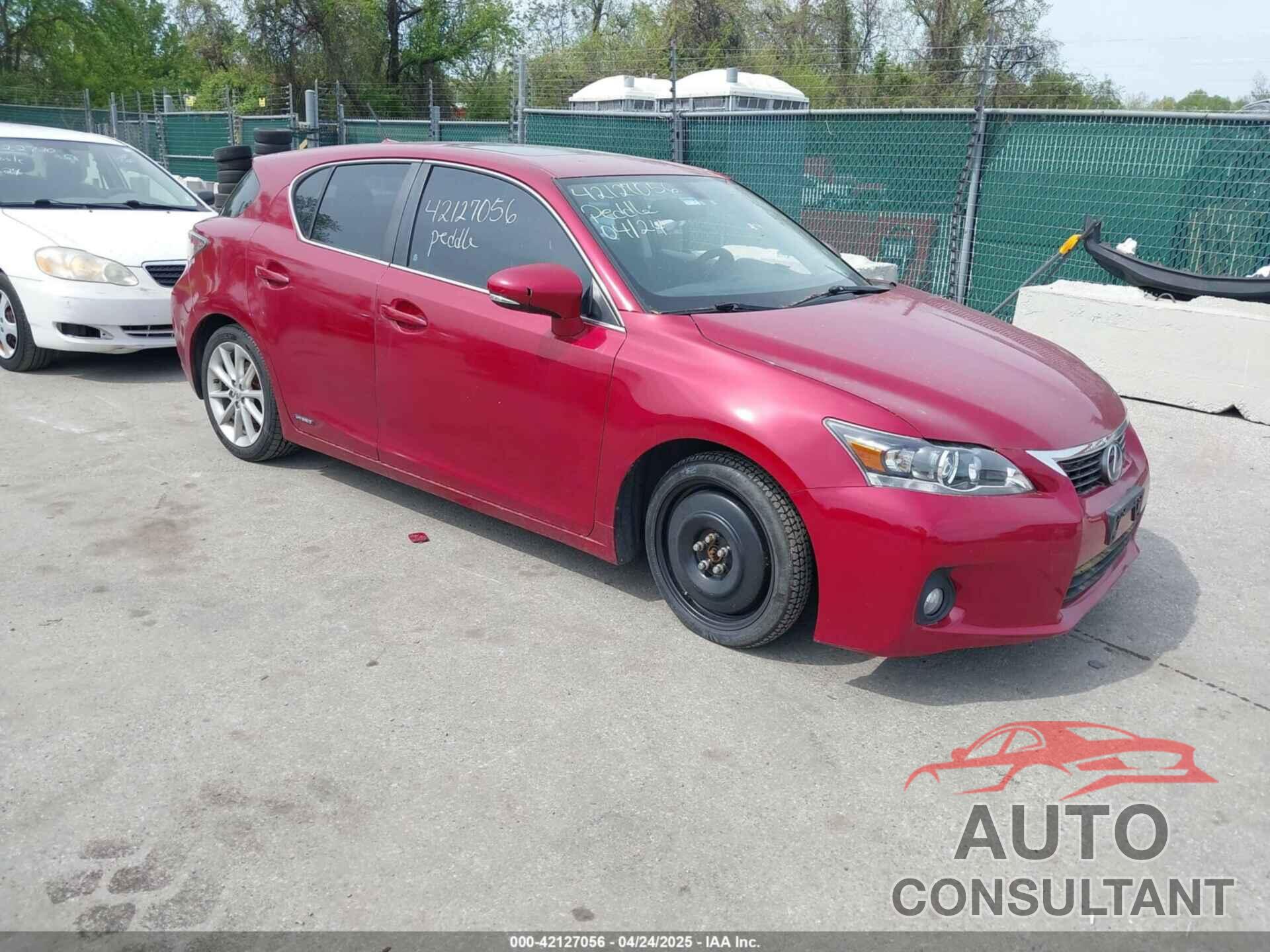 LEXUS CT 200H 2011 - JTHKD5BH6B2037539