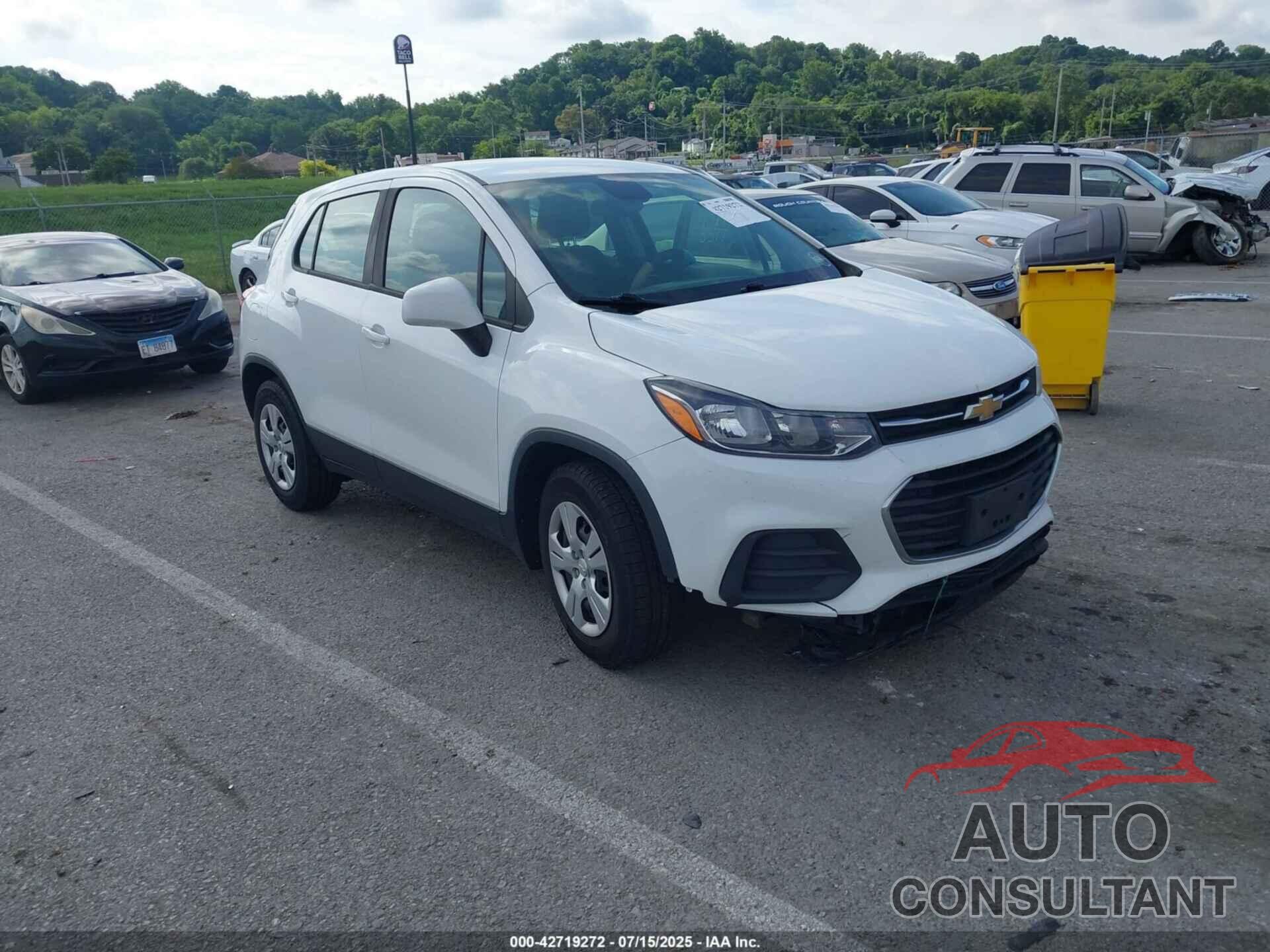 CHEVROLET TRAX 2017 - KL7CJKSB8HB208001