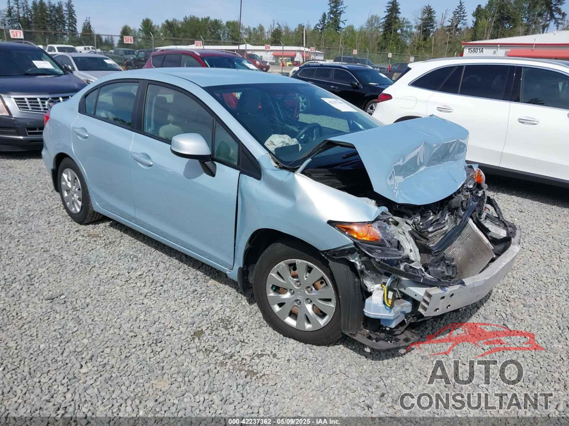 HONDA CIVIC 2012 - 19XFB2F55CE346267