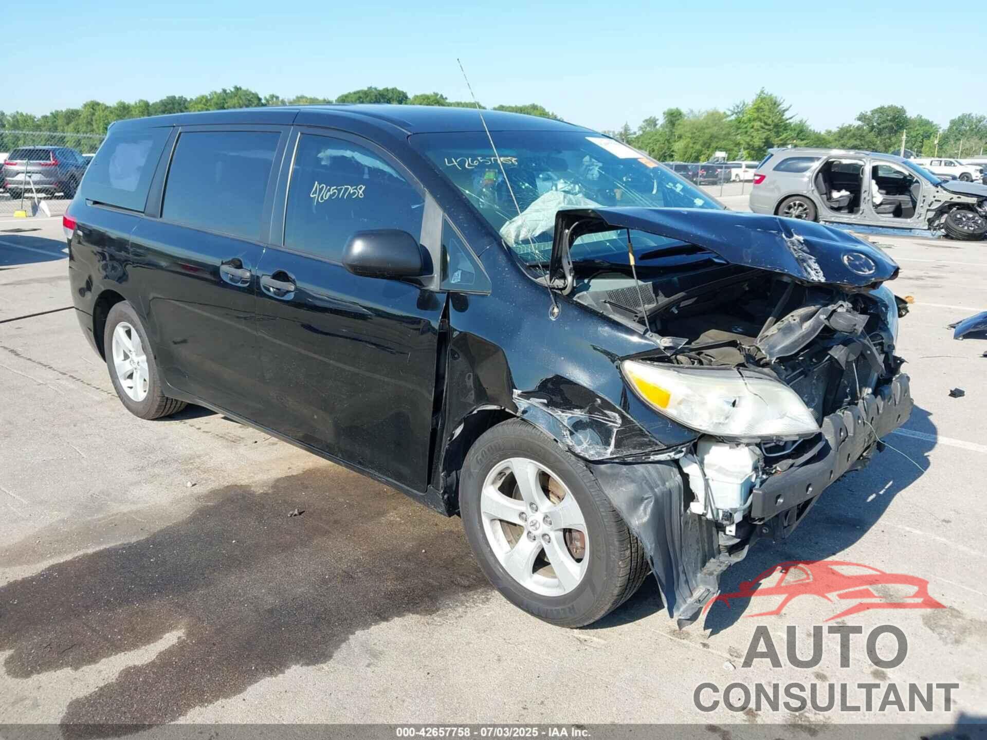 TOYOTA SIENNA 2012 - 5TDZK3DC0CS210560