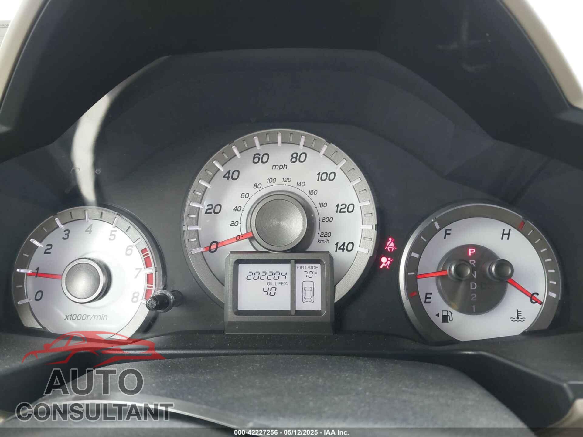 HONDA PILOT 2012 - 5FNYF4H47CB072836