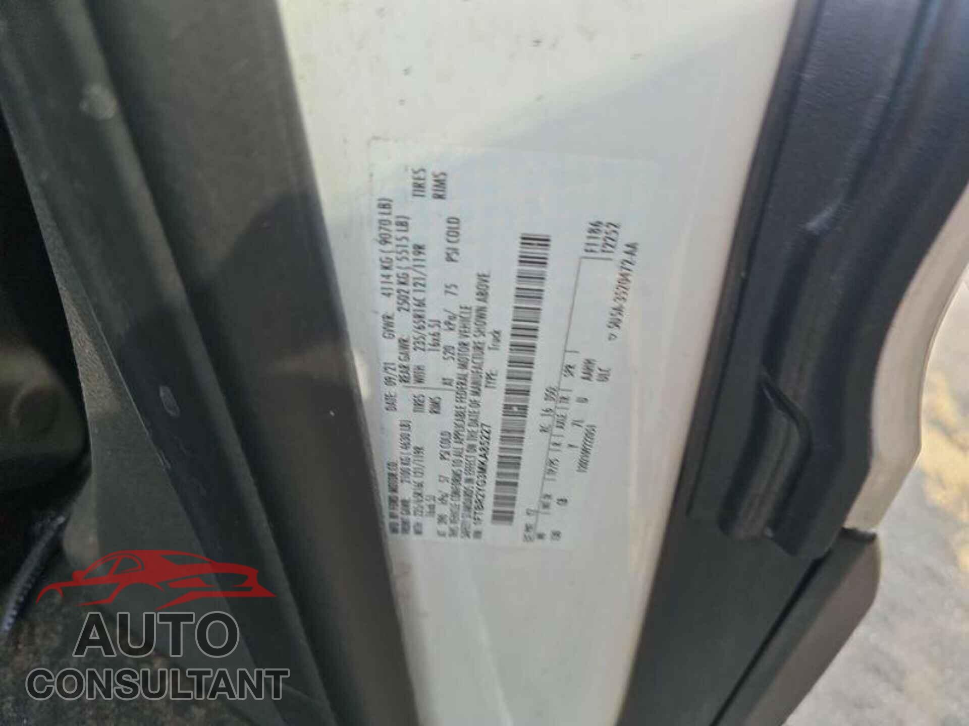 FORD TRANSIT 2021 - 1FTBR2YG3MKA85227