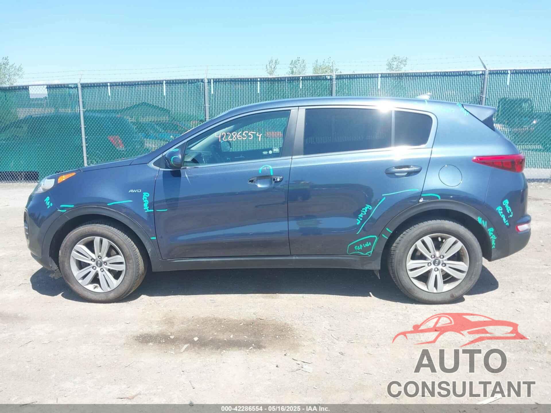 KIA SPORTAGE 2017 - KNDPMCAC1H7246006
