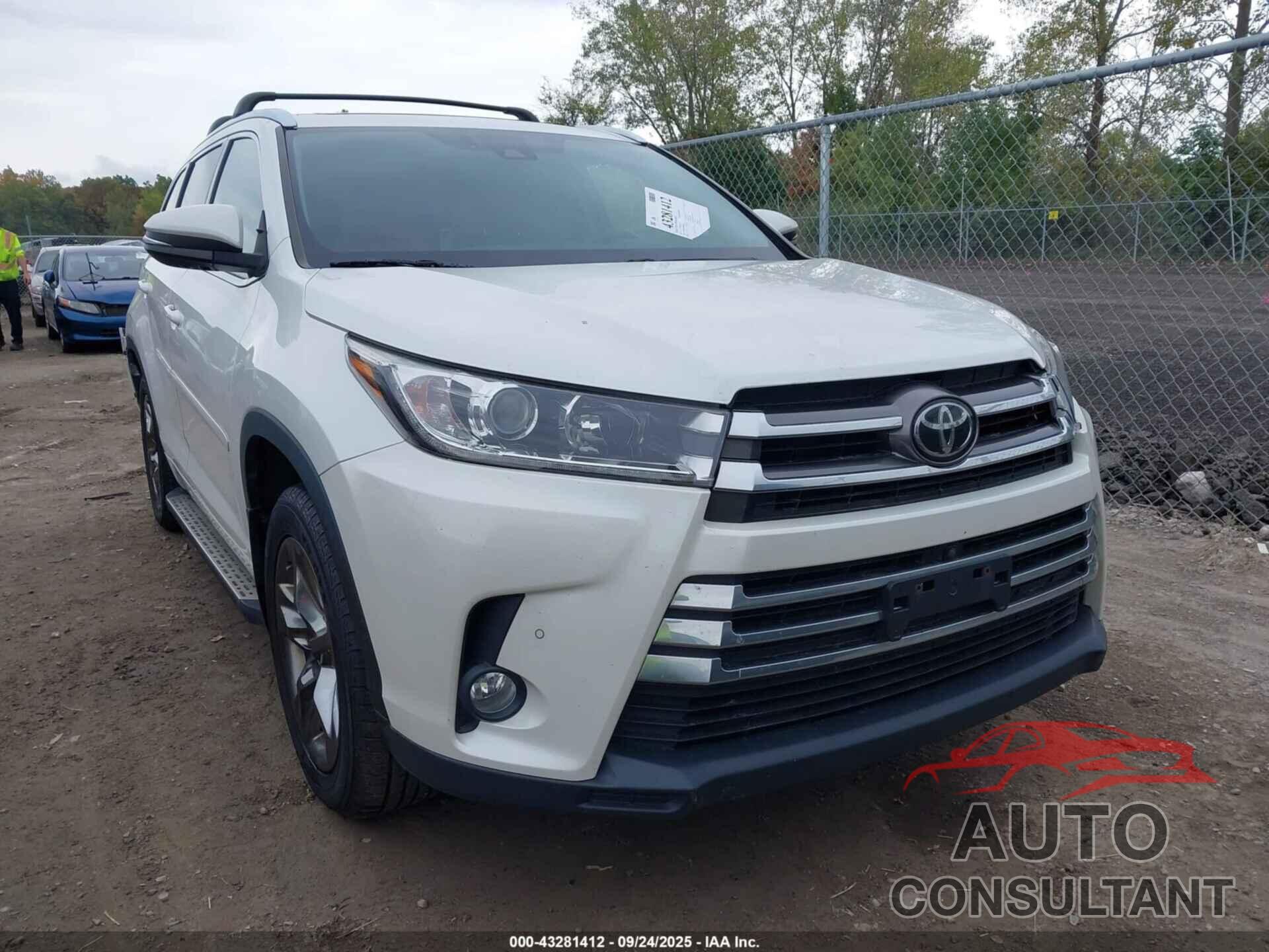 TOYOTA HIGHLANDER 2017 - 5TDDZRFH4HS449070