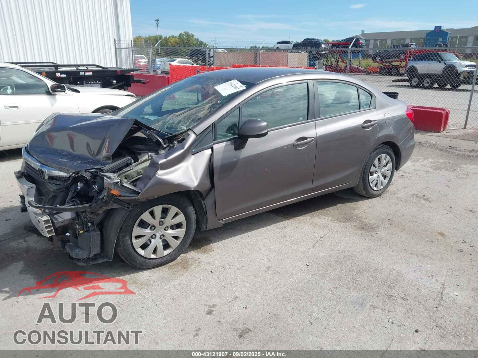 HONDA CIVIC 2012 - 19XFB2F59CE385671