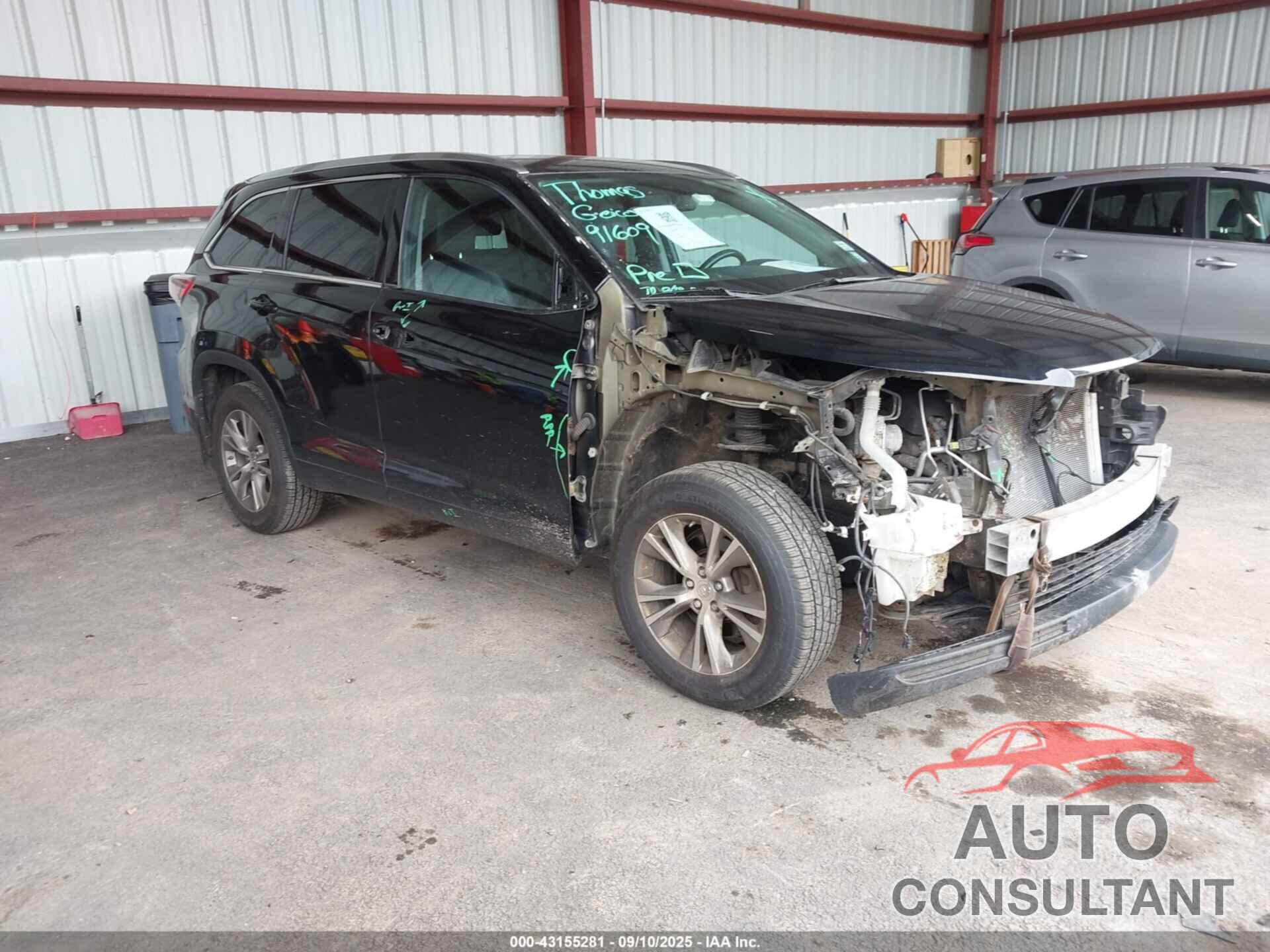 TOYOTA HIGHLANDER 2014 - 5TDJKRFHXES063501