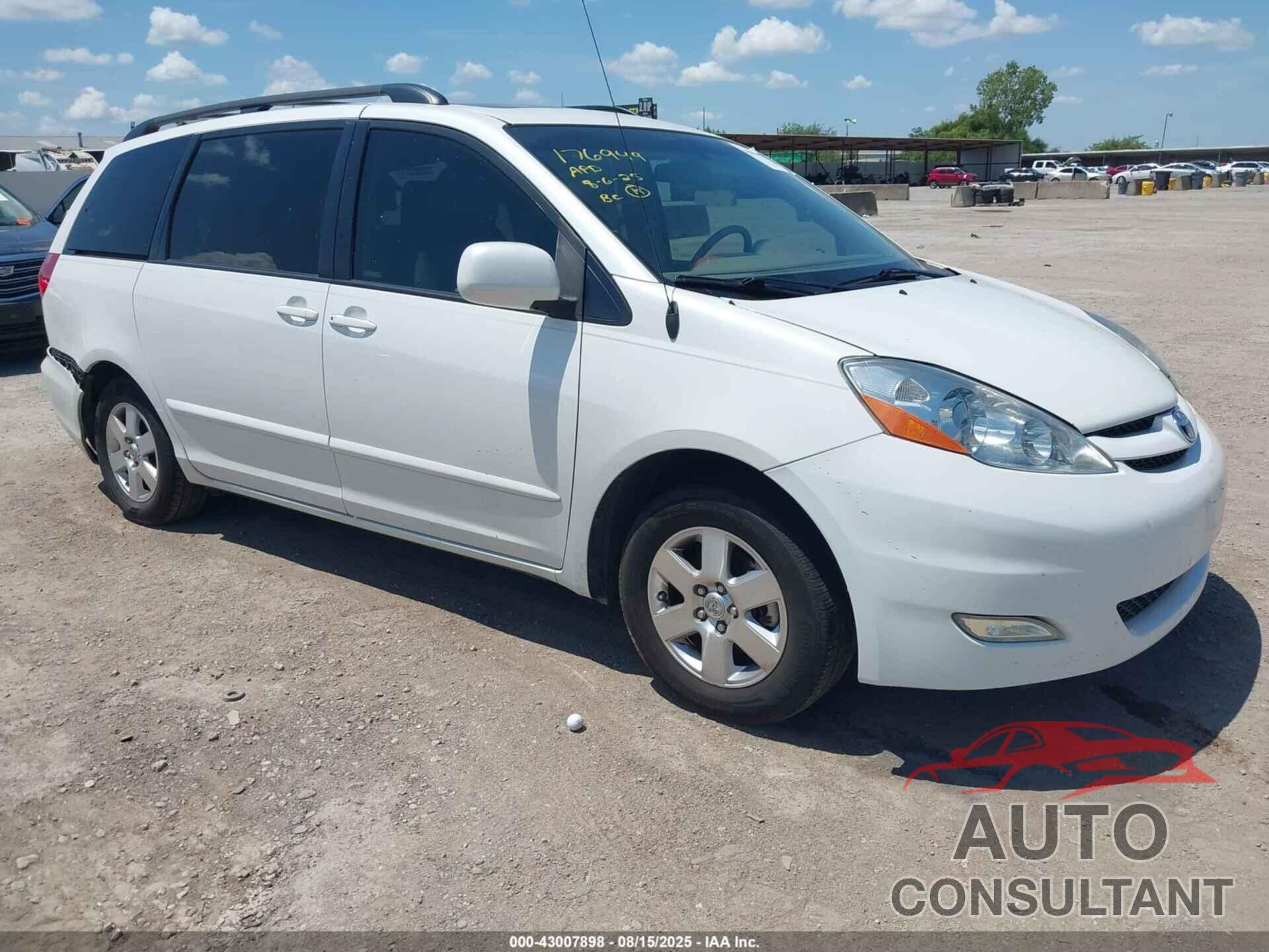 TOYOTA SIENNA 2009 - 5TDZK22C69S235016