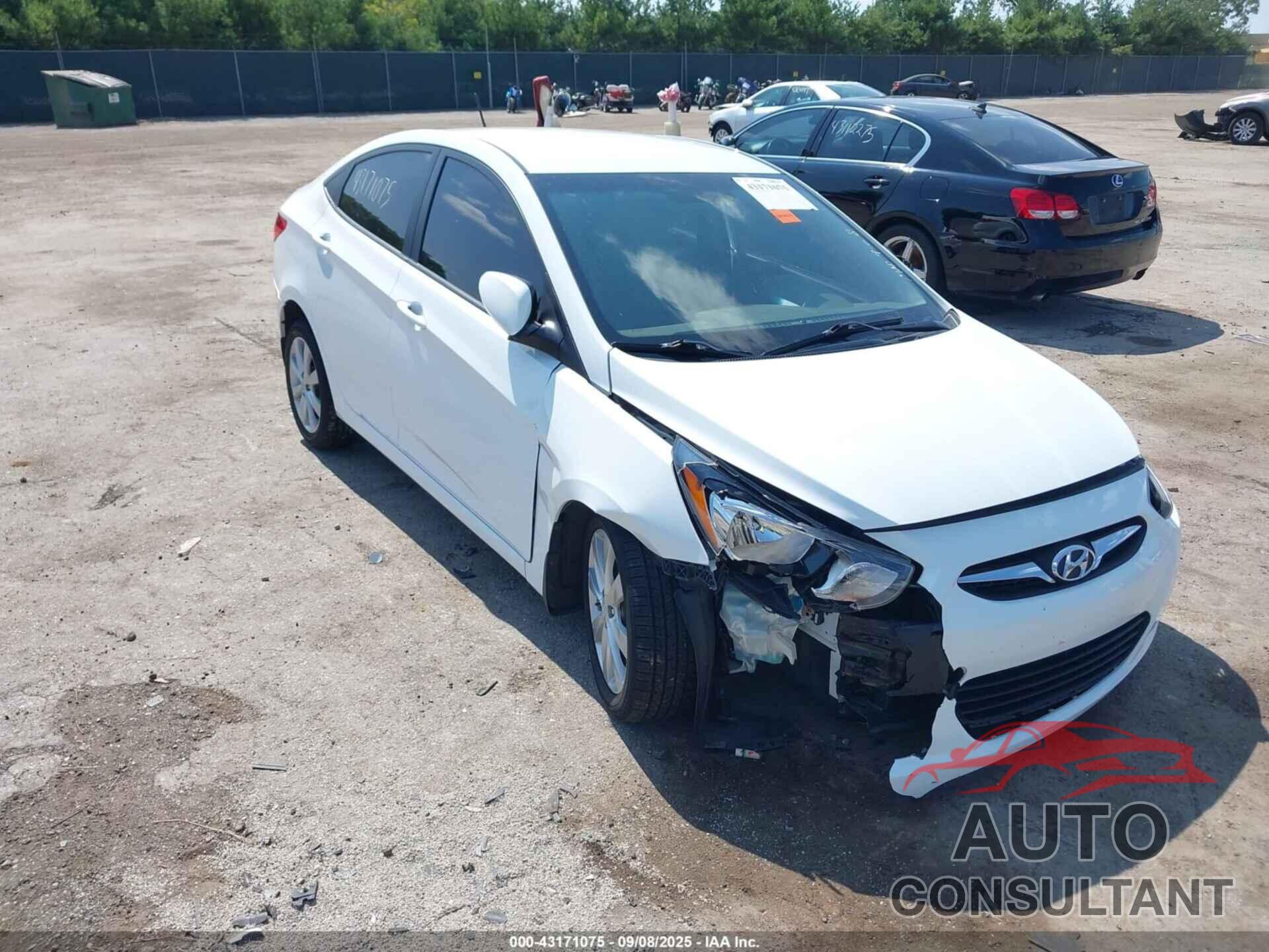 HYUNDAI ACCENT 2012 - KMHCU4AE6CU186249